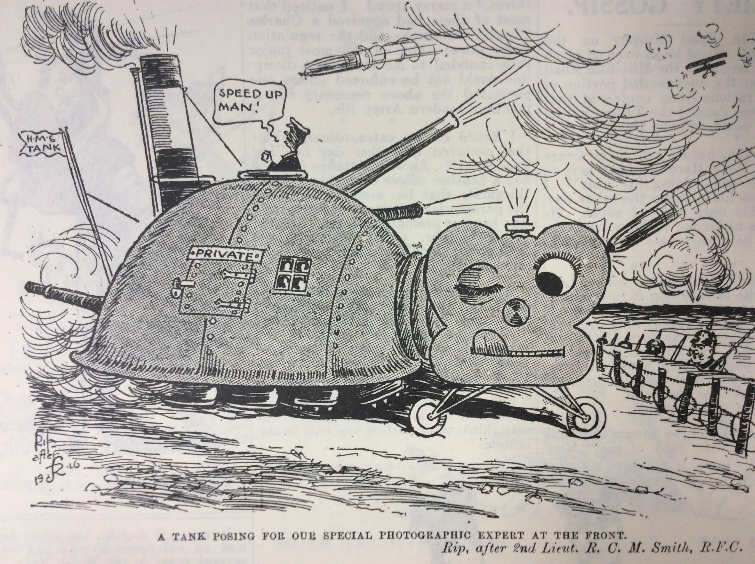 Blighty magazine cartoon HMS tank