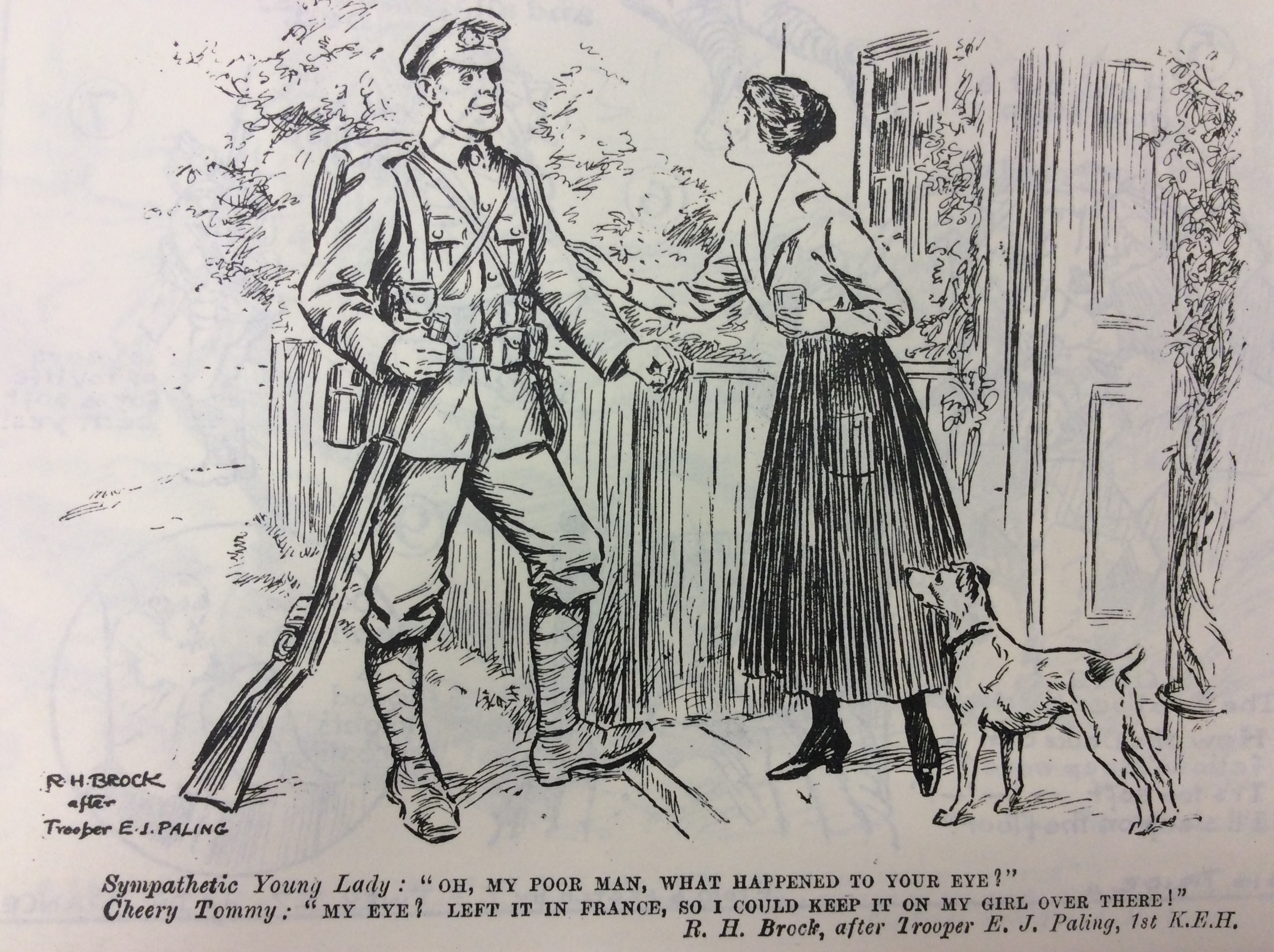 Blighty magazine cartoon soldier with bad eye