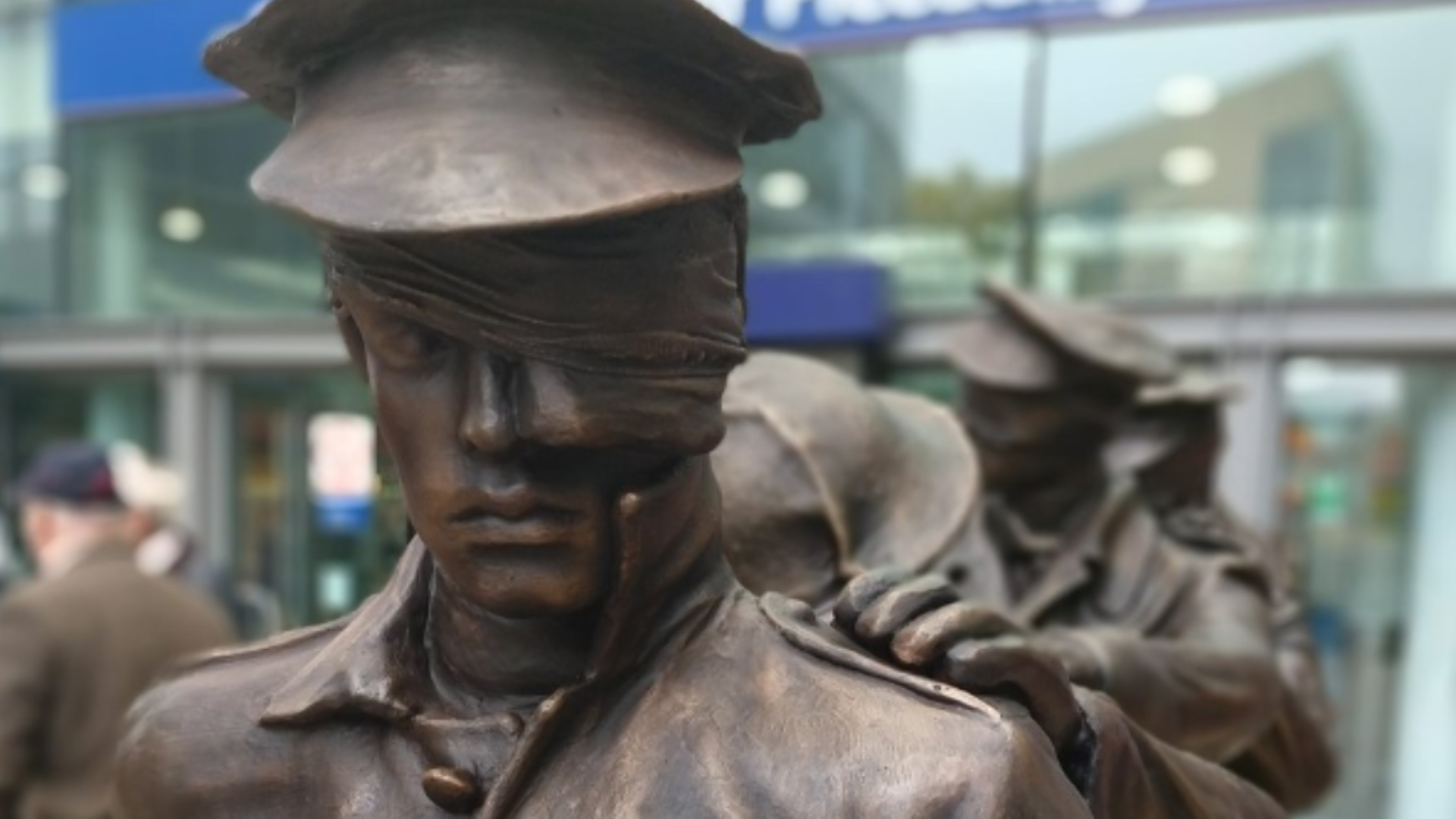 Blind soldiers memorial unveiled with ceremony CREDIT Blind Veteranks UK-Twitter