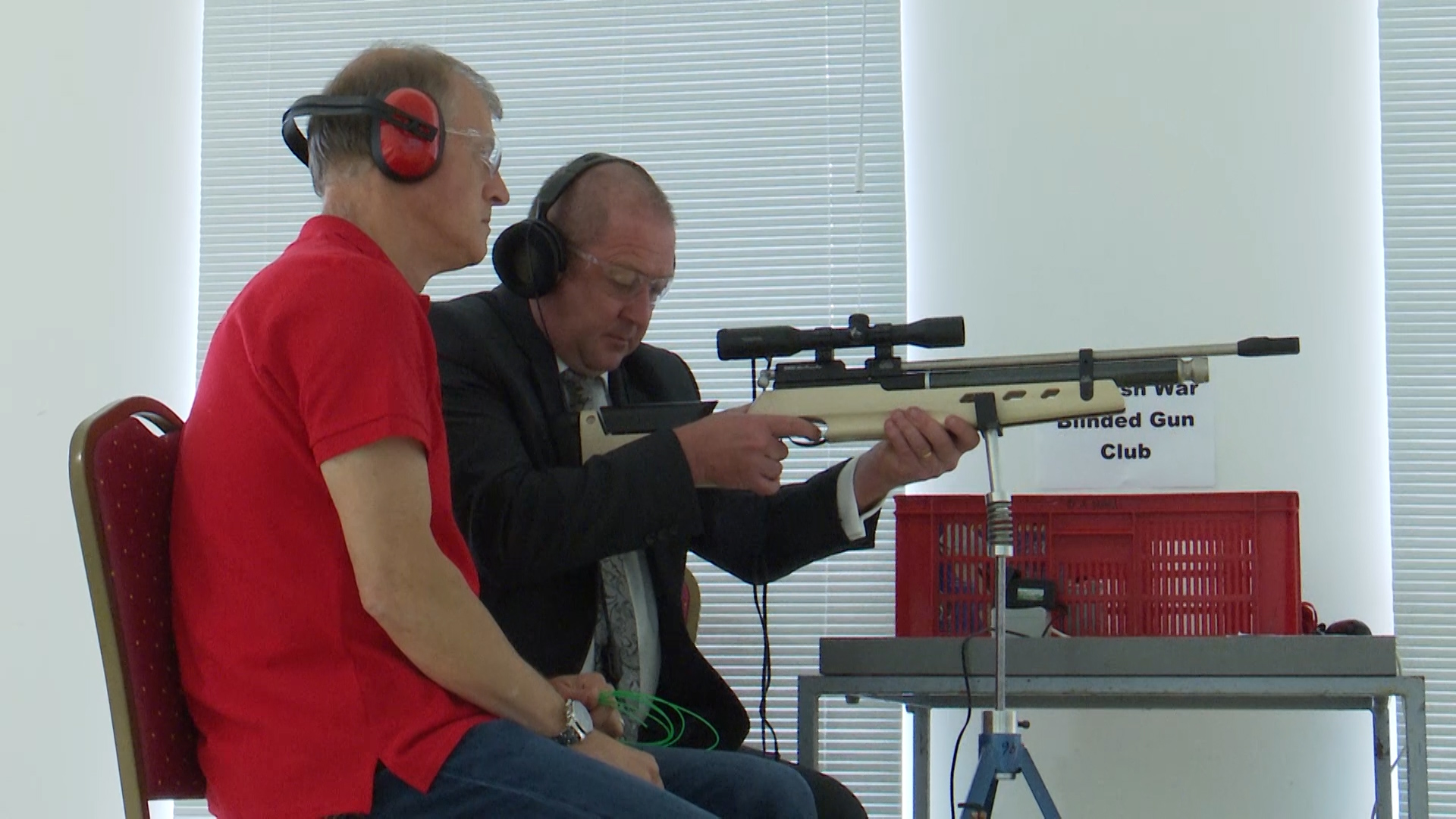 blind veteran at the gun club 070819 CREDIT BFBS.jpg 