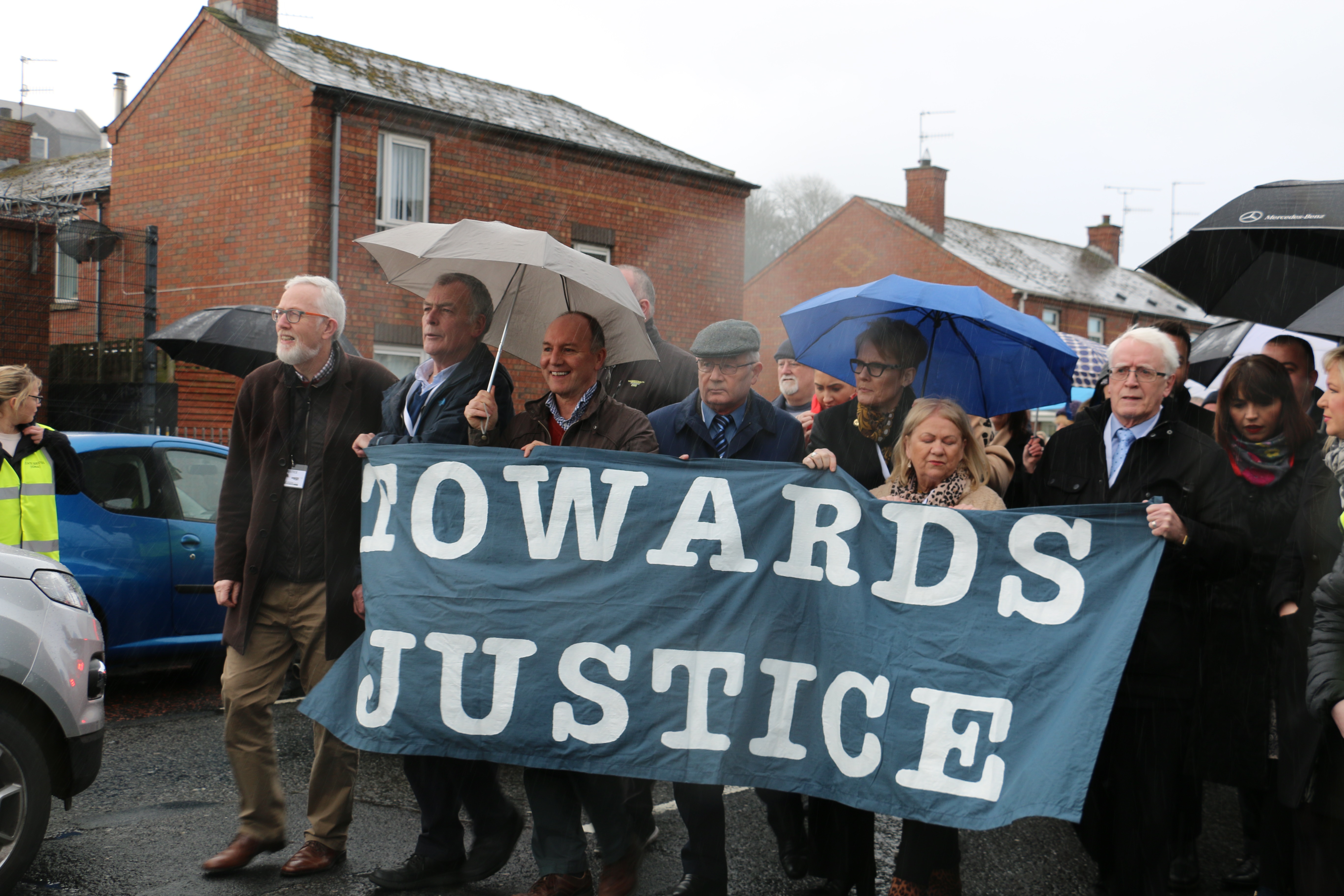 Bloody Sunday marching on their way to hear the decision.