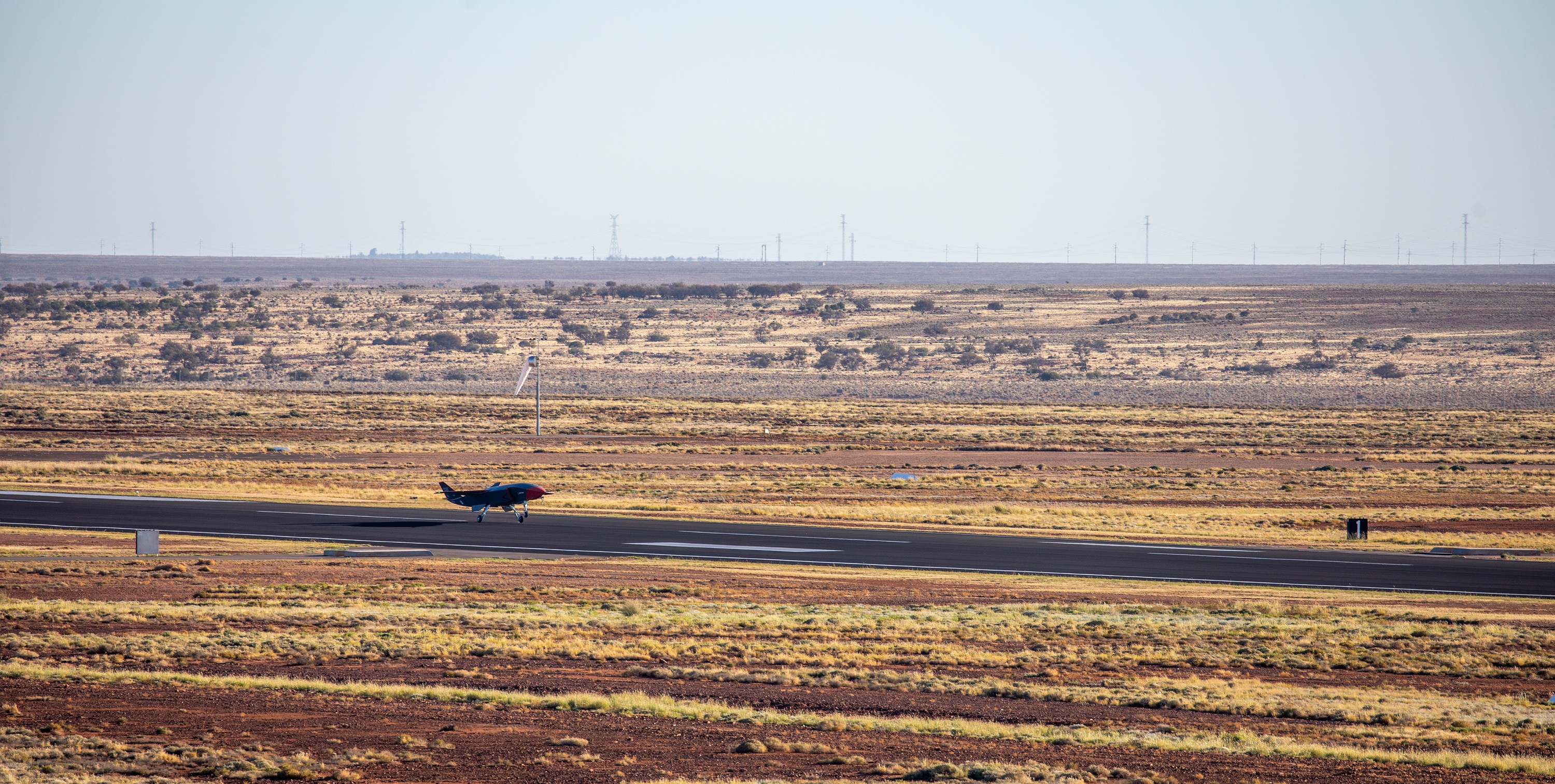 The Loyal Wingman at the Woomera Range Complex (Picture: Boeing).