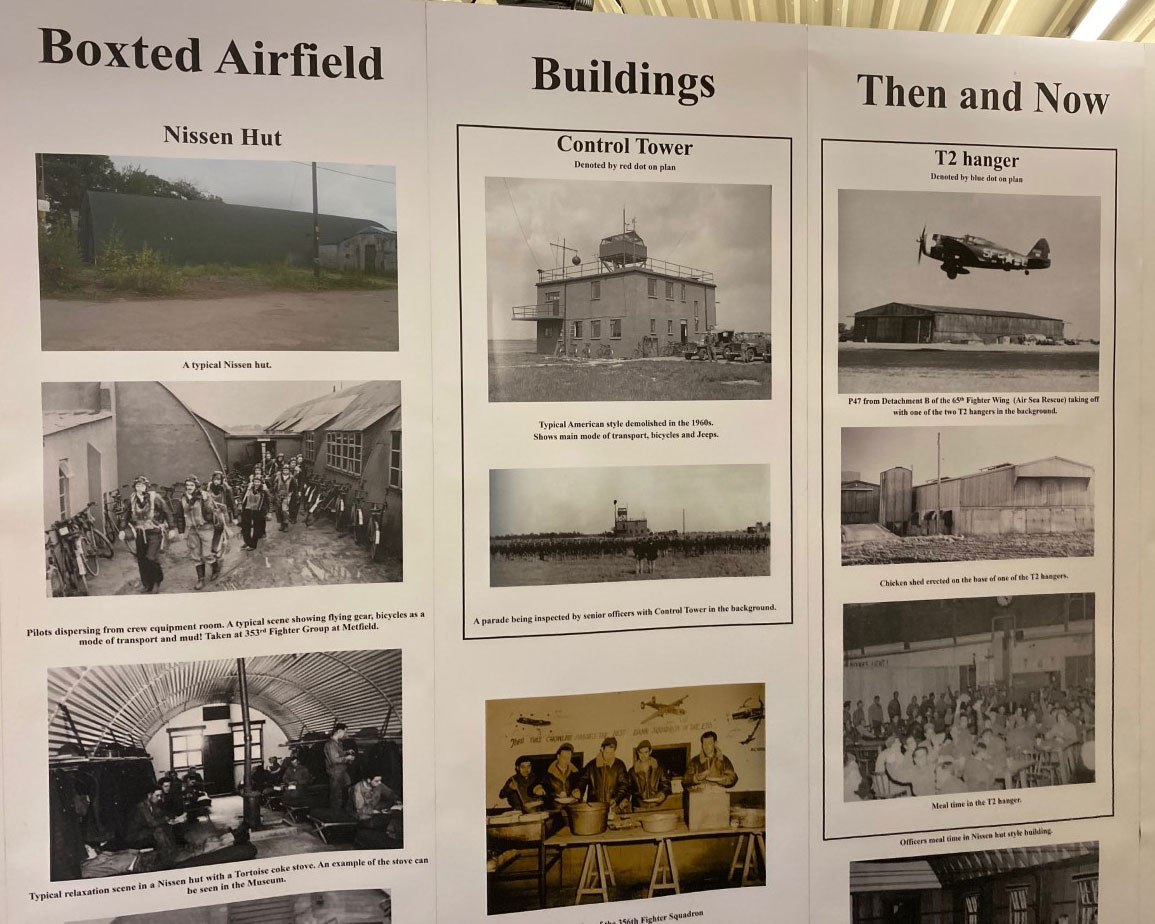 Boxted Then And Now Archive Images On Display At Boxted Airfield Museum Credit BFBS