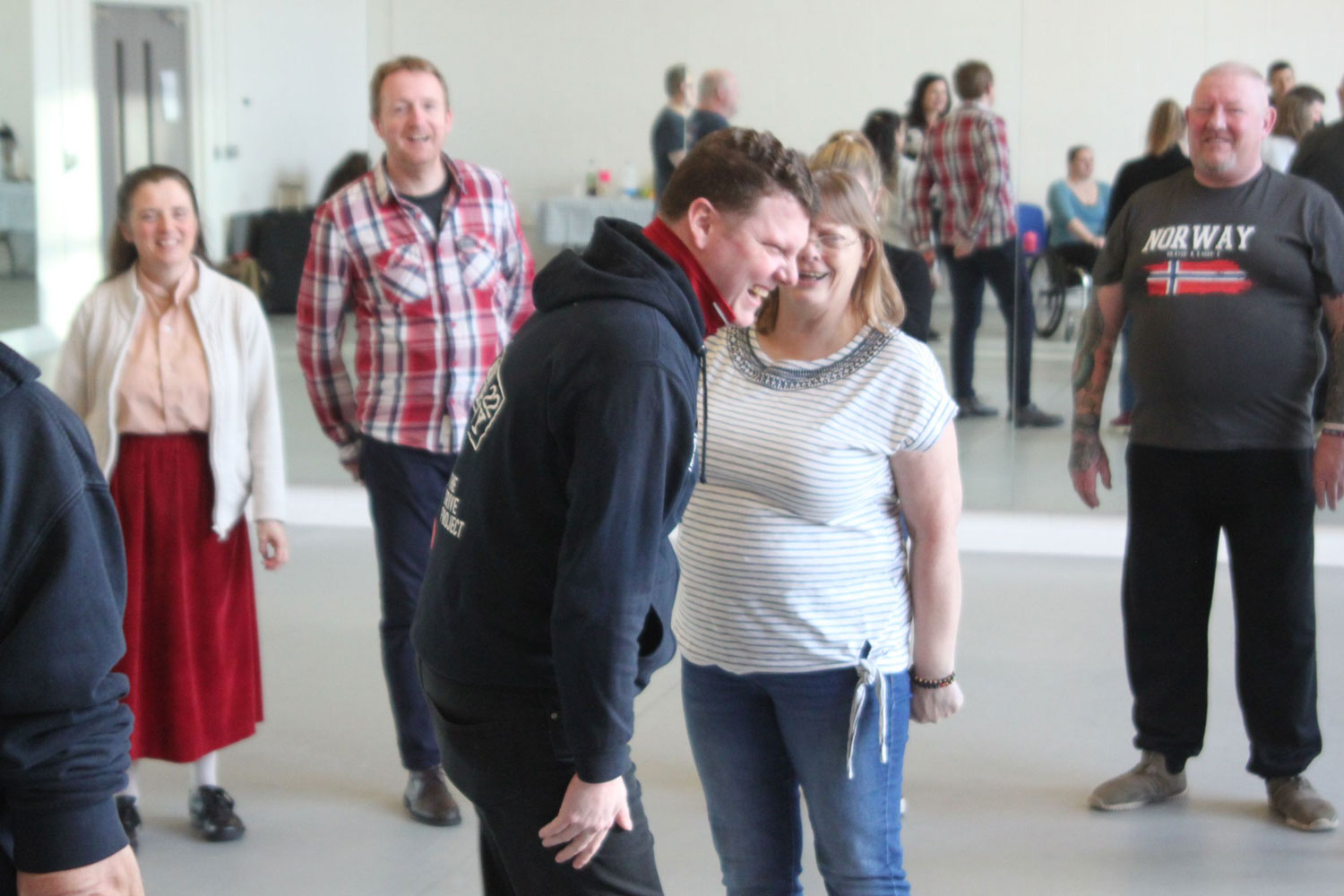 Bravo 22 Company participants laughing with each other Picture Bravo 22 Company