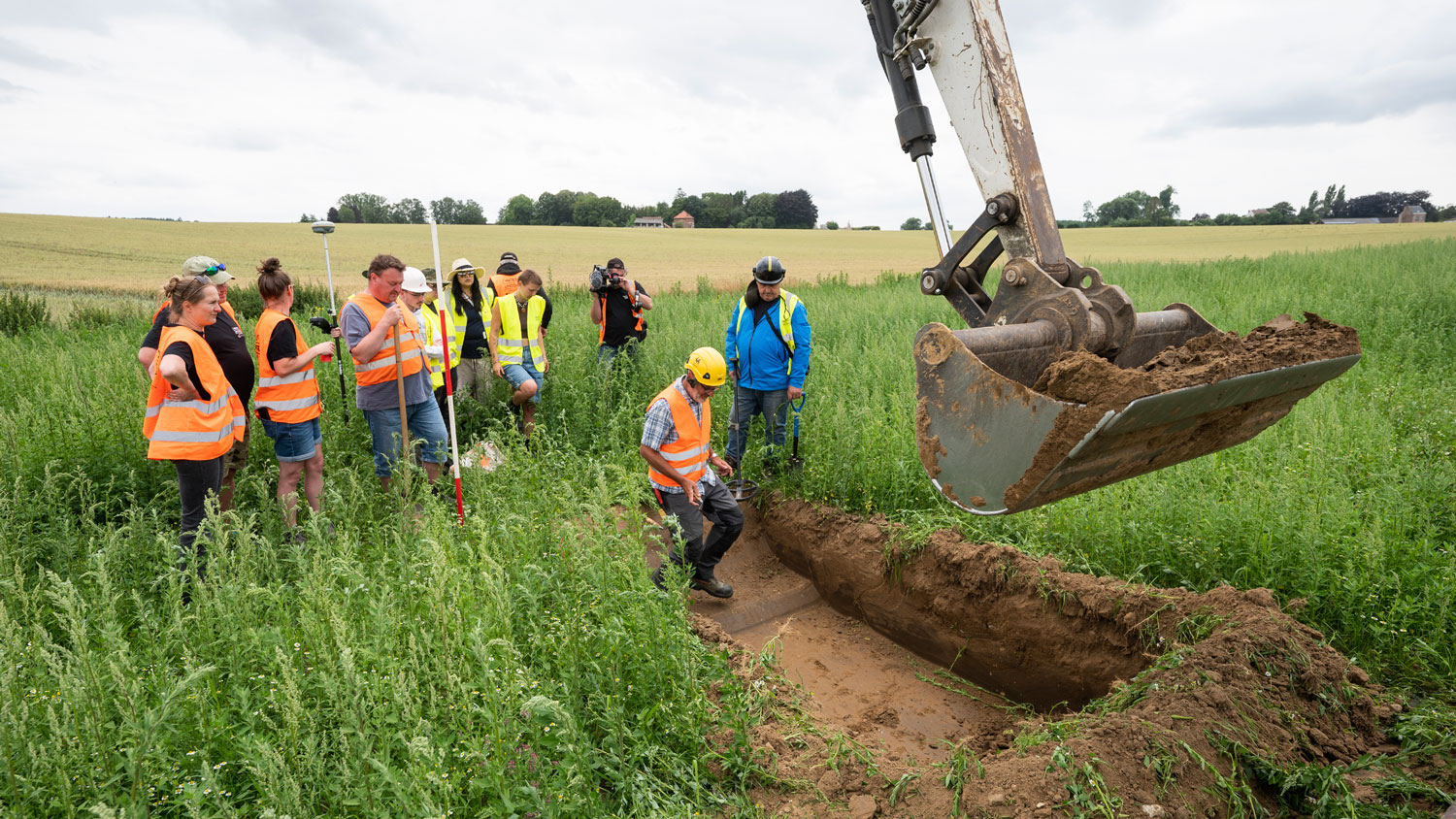Breaking ground on the 2023 Waterloo Uncovered excavation CREDIT Waterloo Uncovered and Chris van Houts