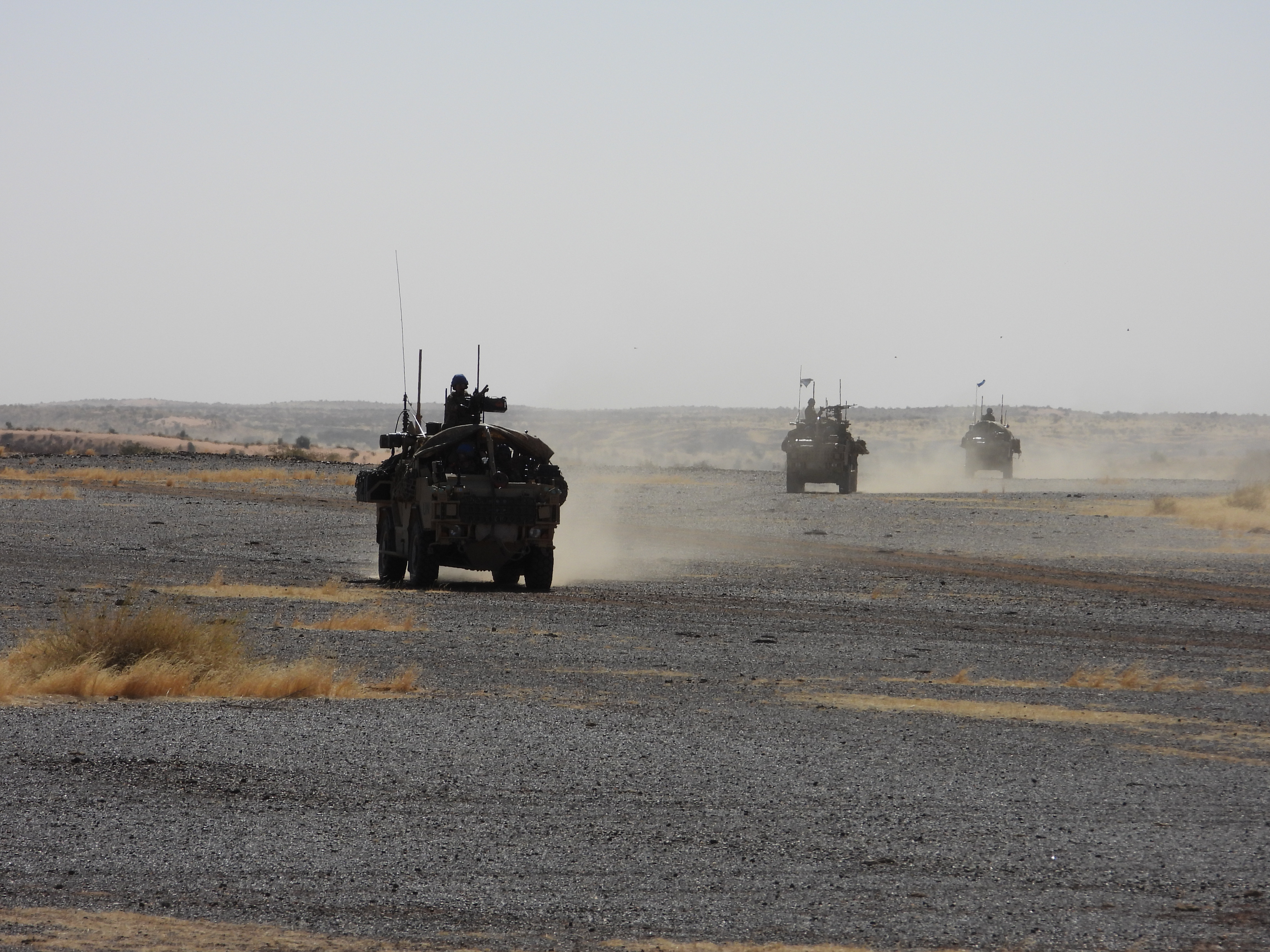 British Armed Forces personnel from the UK Task Group in Mali on their first patrol