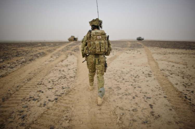 A British Army officer in Helmand Province (Picture: PA).