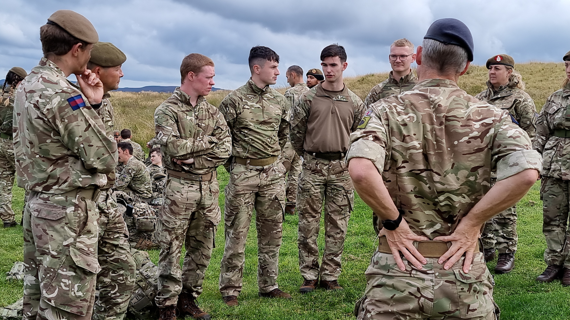 British Army Reservists from 4th Infantry Brigade before deploying to Oman 