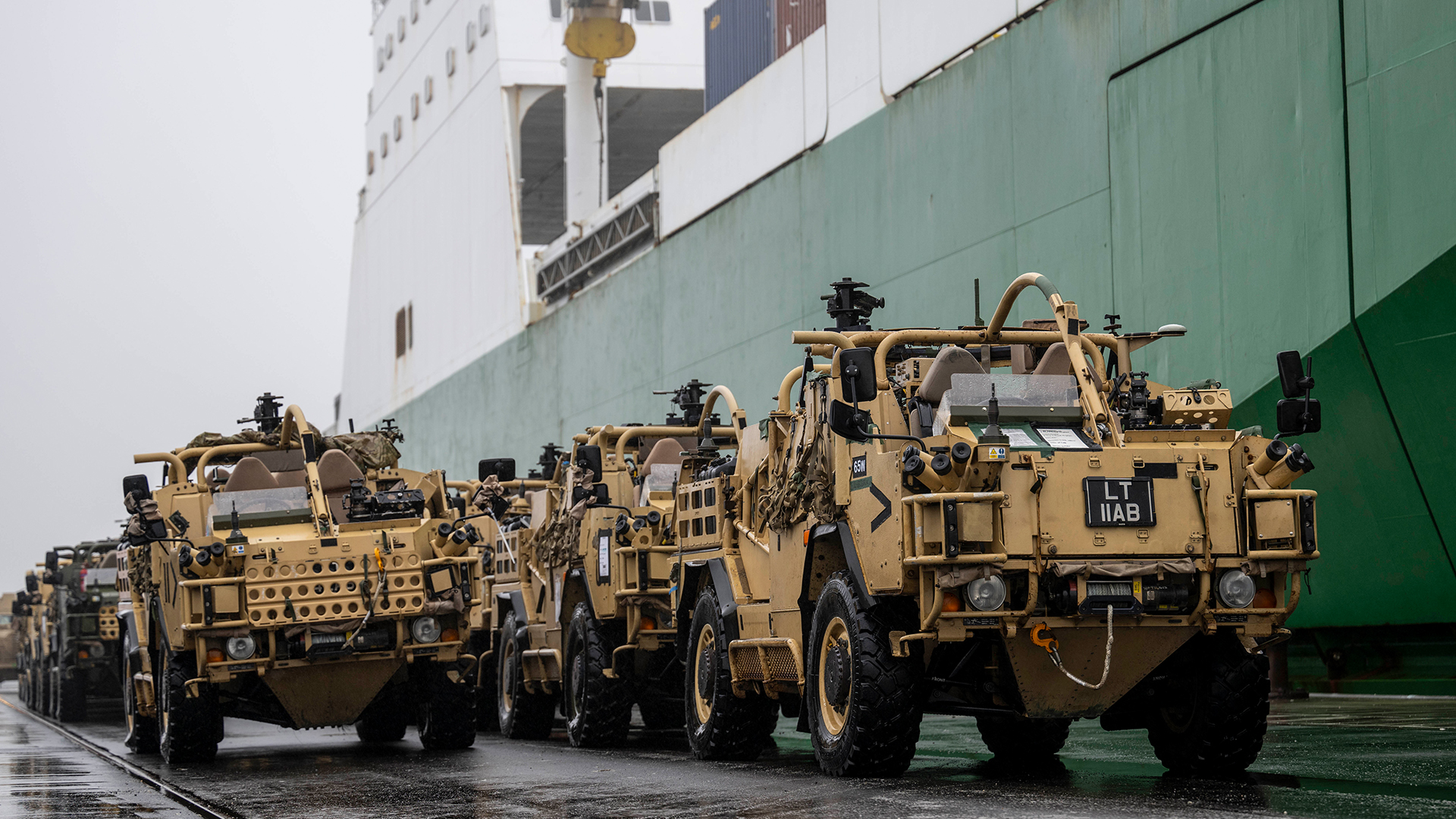7th Light Mechanised Brigade Combat Team, The Desert Rats, is part of the force, seen here deploying its Jackals on Steadfast Defender last year (Picture: MOD)