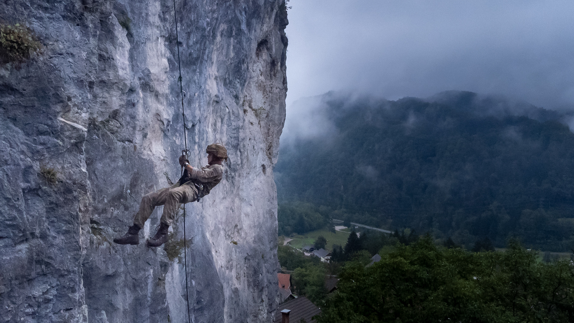British Army paratroopers abseil on Exercise Triglav Star in Slovenian mountains (Picture: British Army).