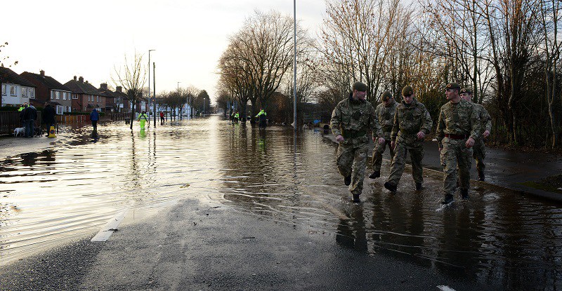 British Soldiers flood response, Carlisle 2015