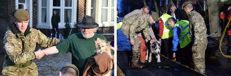British soldiers flood response, 2015