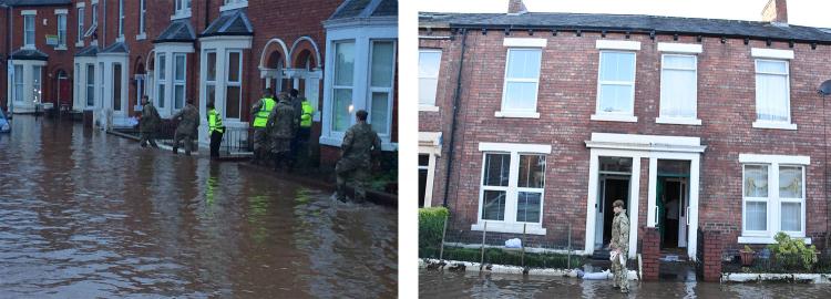 British soldiers flood response, 2015