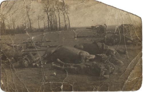 British dead after the Battle of Le Cateau in World War I another one