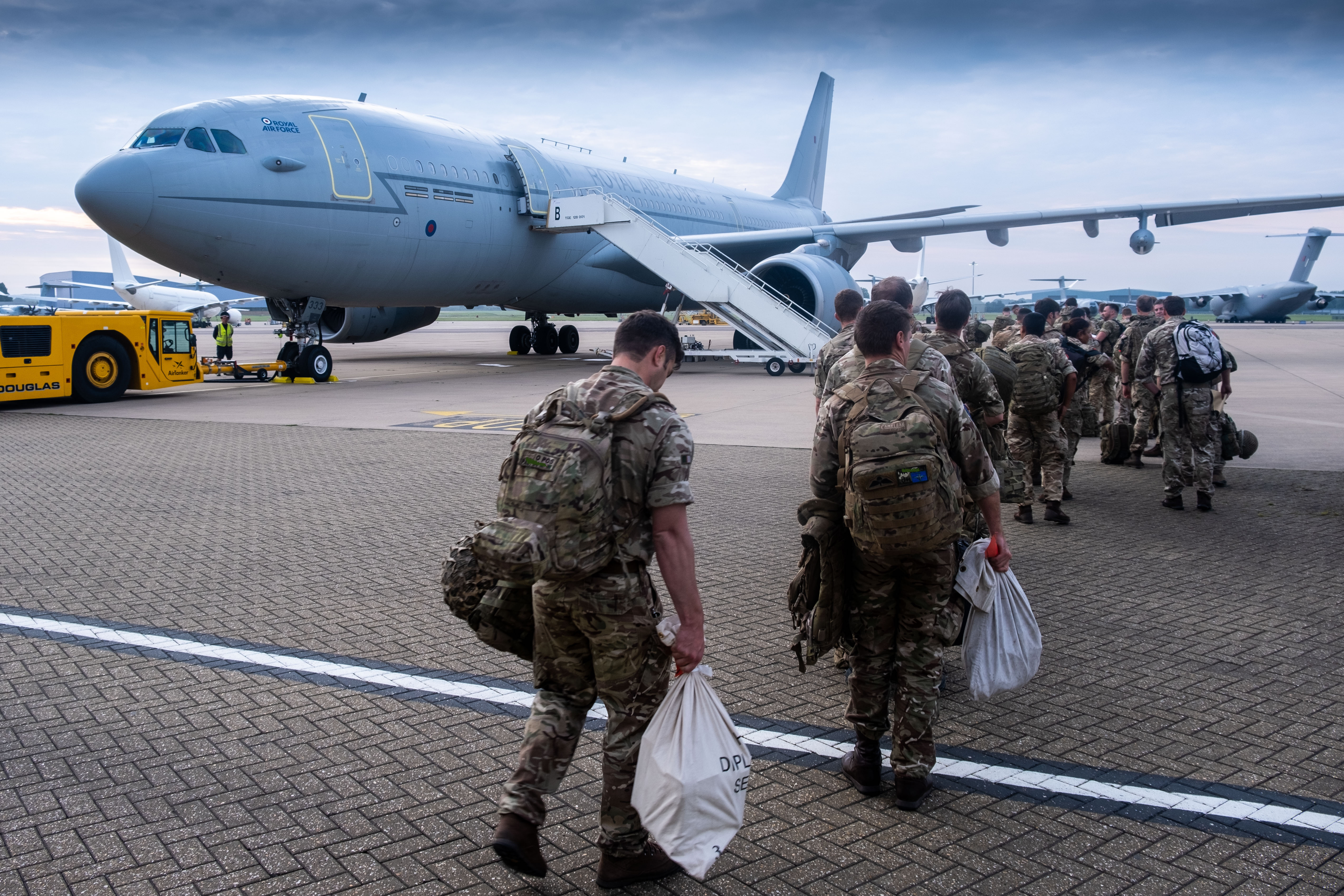 British personnel deploying on Operation Pitting, the military's support for the evacuation of British Nationals and former British staff from Afghanistan