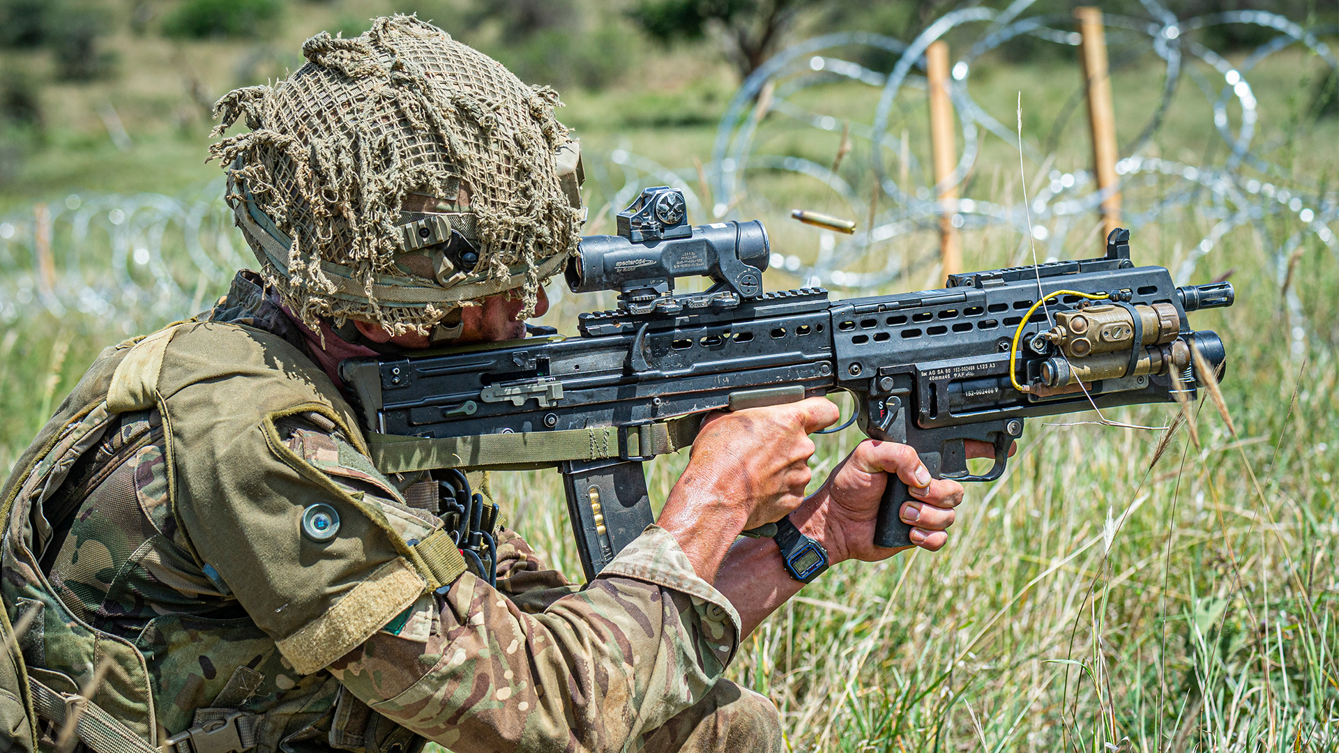 The underslung grenade launcher delivers a significant punch - and at a decent distance too