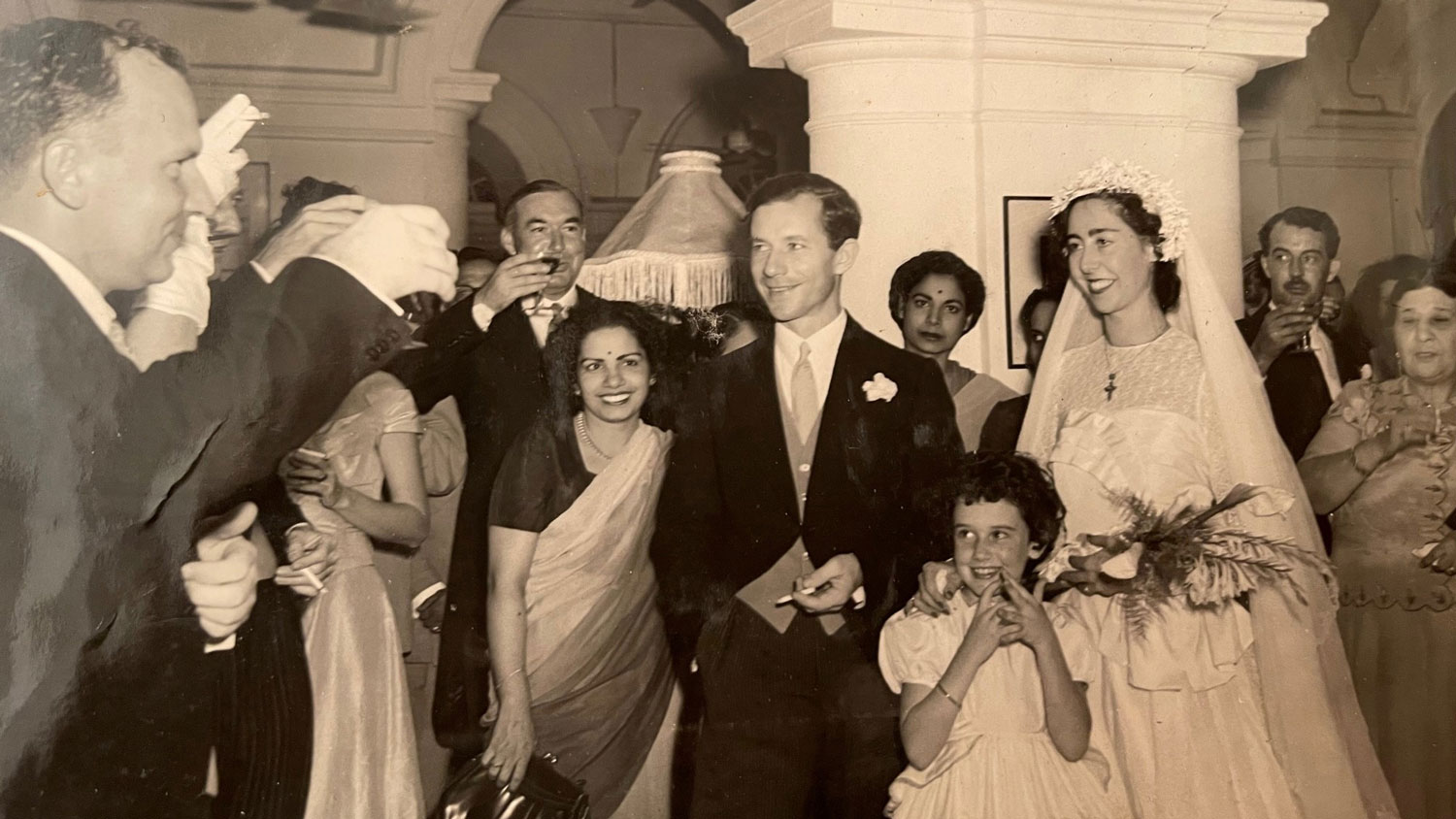 British Army veteran Peter Whitely 100th birthday archive image of his wedding to his wife Edith CREDIT Peter Whiteley