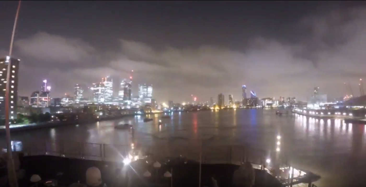 HMS Bulwark Makes Early Morning Trip Up Thames In Gorgeous Video