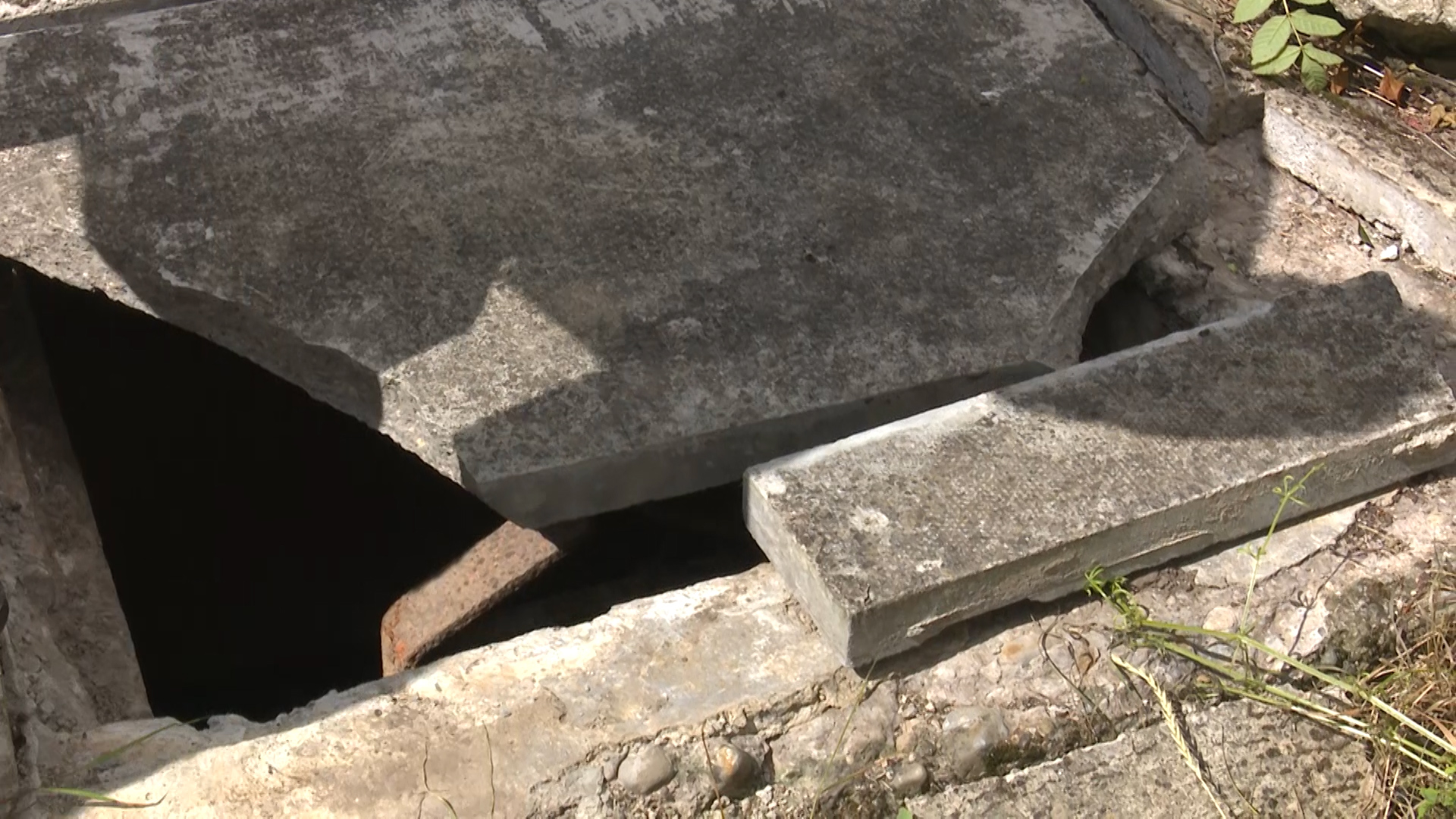 The entrance to the bunker.