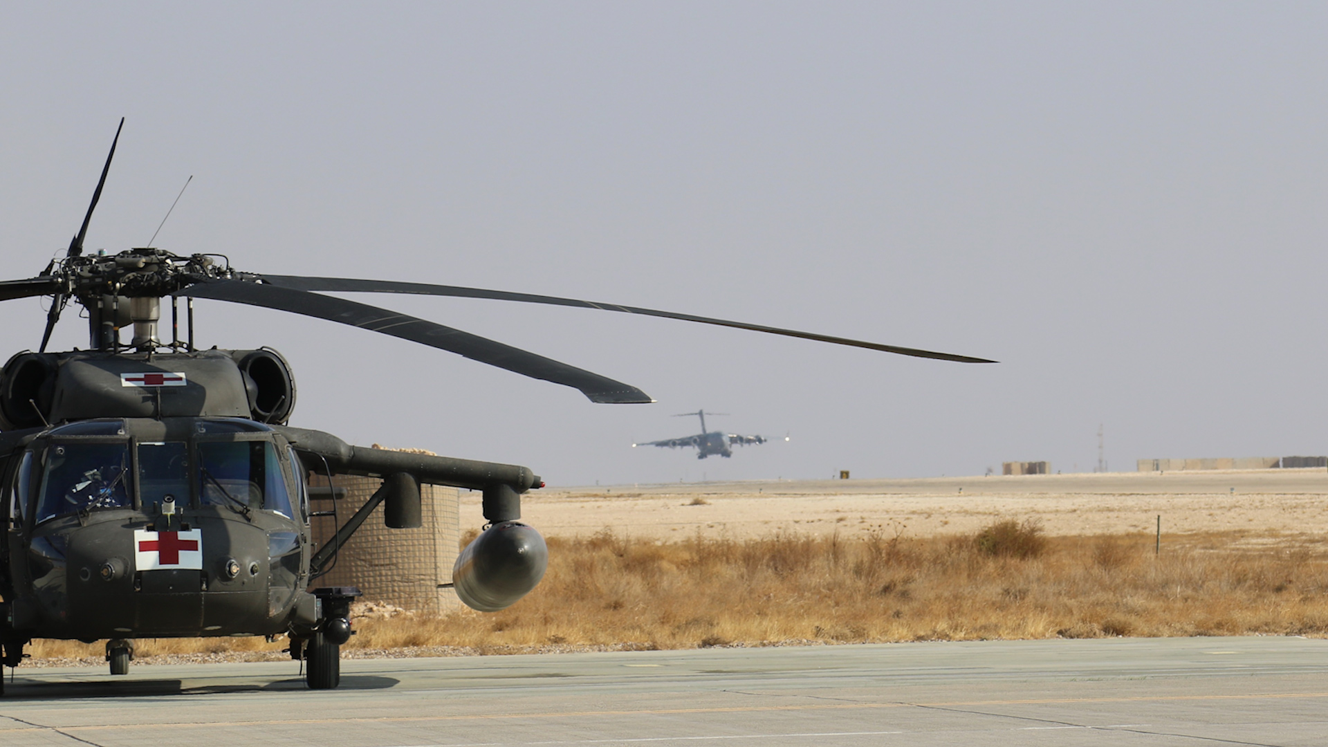 C-17 Globemaster III lands at an airfield AL ASAD AIRBASE iraq 27102020 CREDIT US Dept Def.jpg