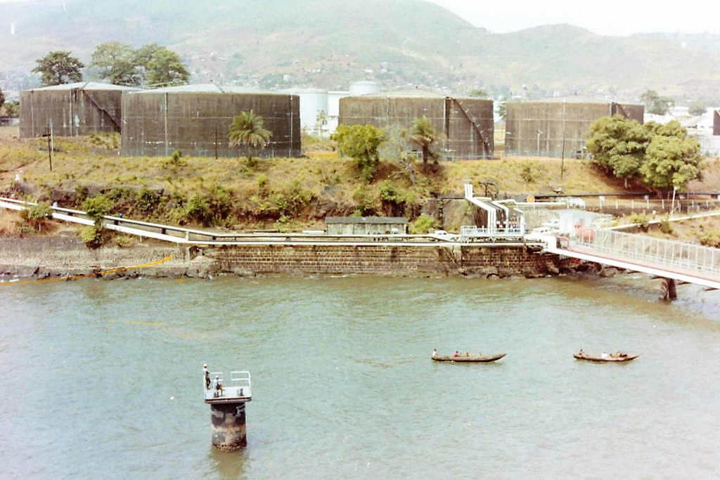 Task Force refuels at Freetown, Sierra Leone. Credit: Kevin Lambert.