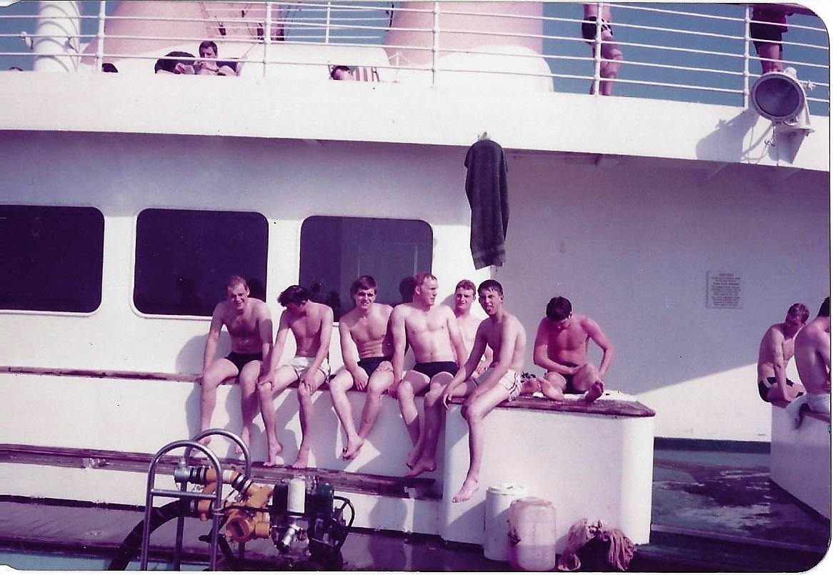 SS Canberra poolside. Credit: Kevin Lambert.