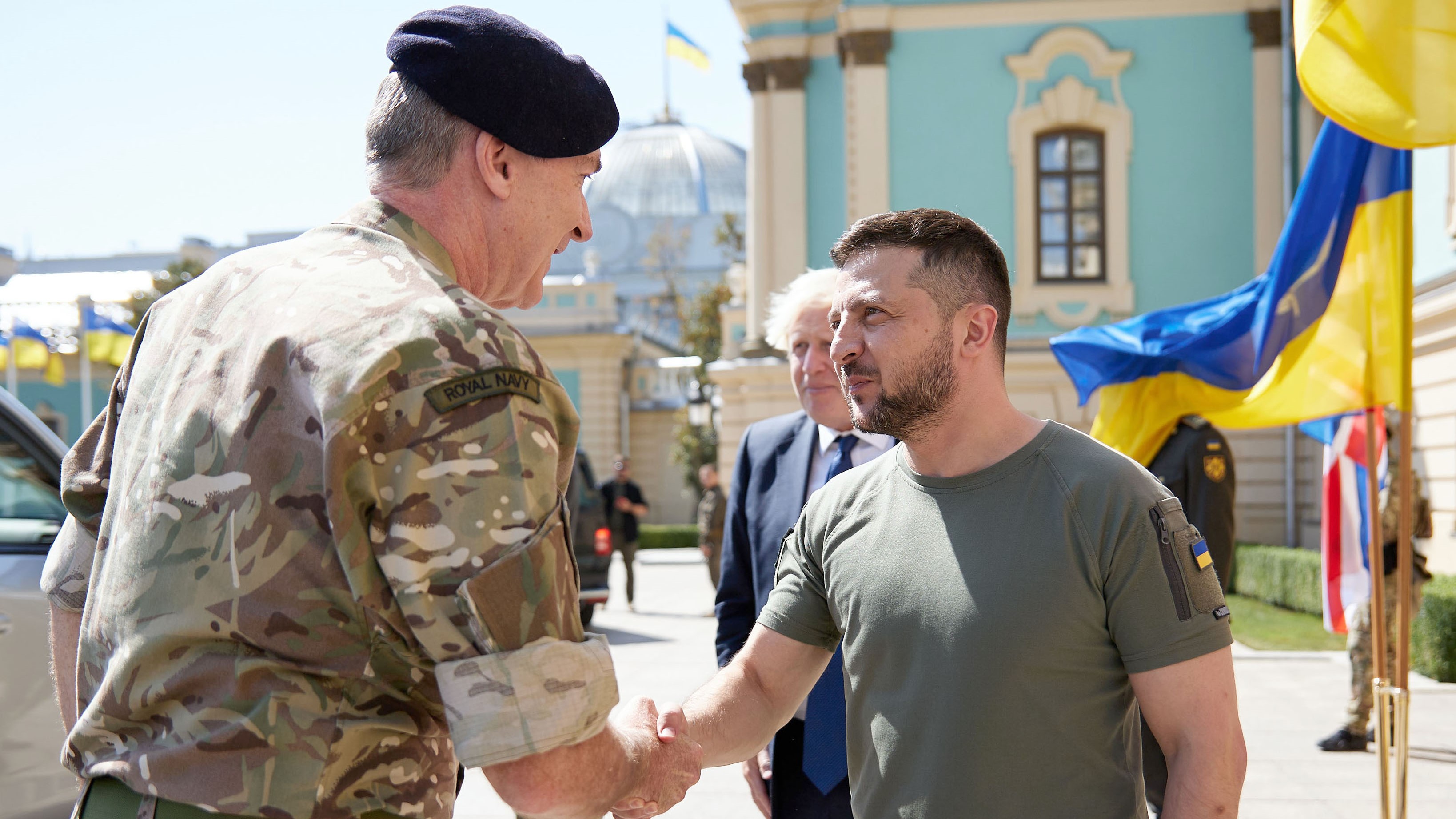 CDS Tony Radakin joins the PM Boris Johnson on a visit to see the President of Ukraine Volodymyr Zelenskyy 24082022 CREDIT NO 10 DOWNING STREET, FLICKR.jpg