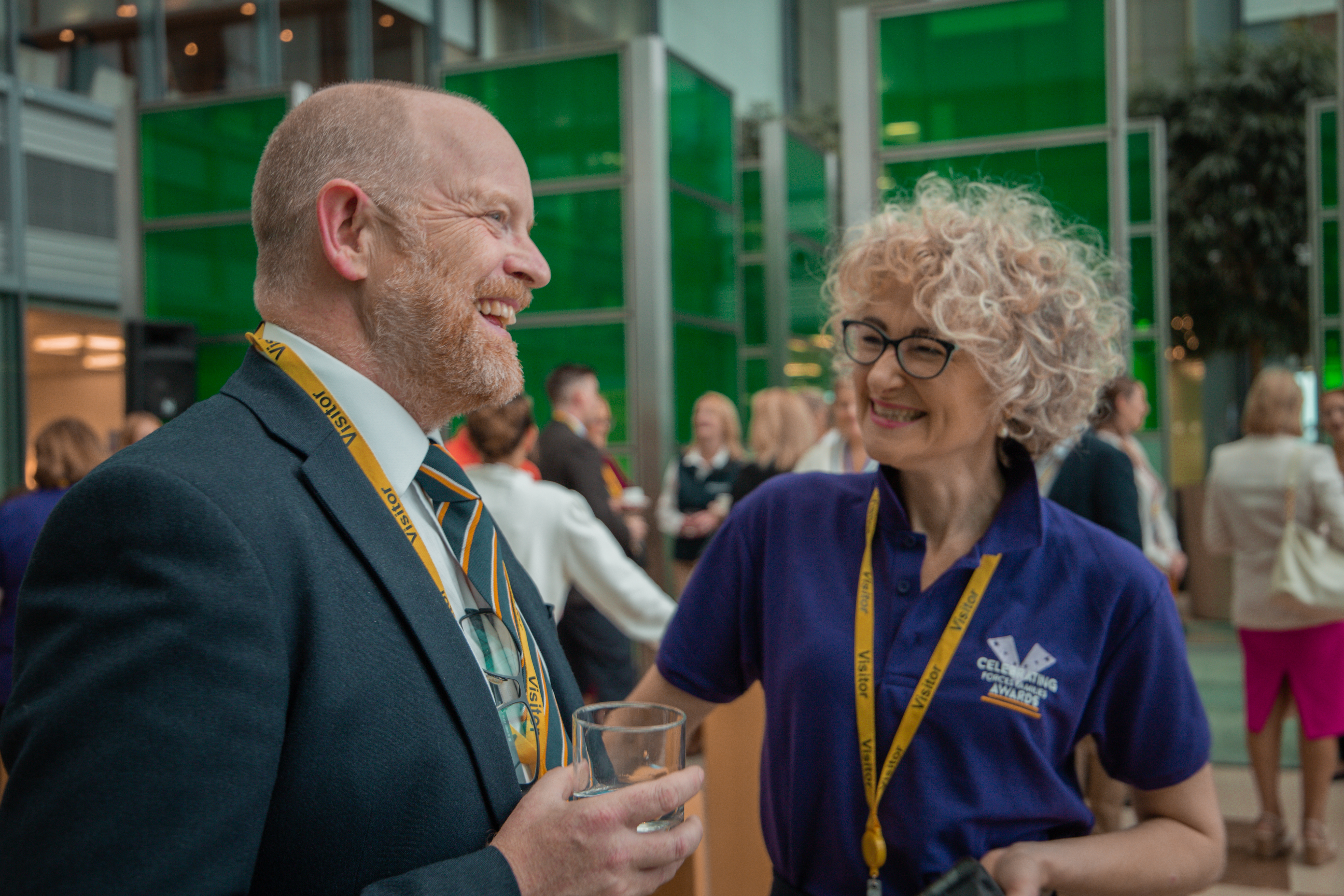 Ben Chapman, CEO BFBS and Mikaela Harley, Head of Marketing and Communications at BFBS, attend the CFF Awards 2024 launch event CREDIT BFBS