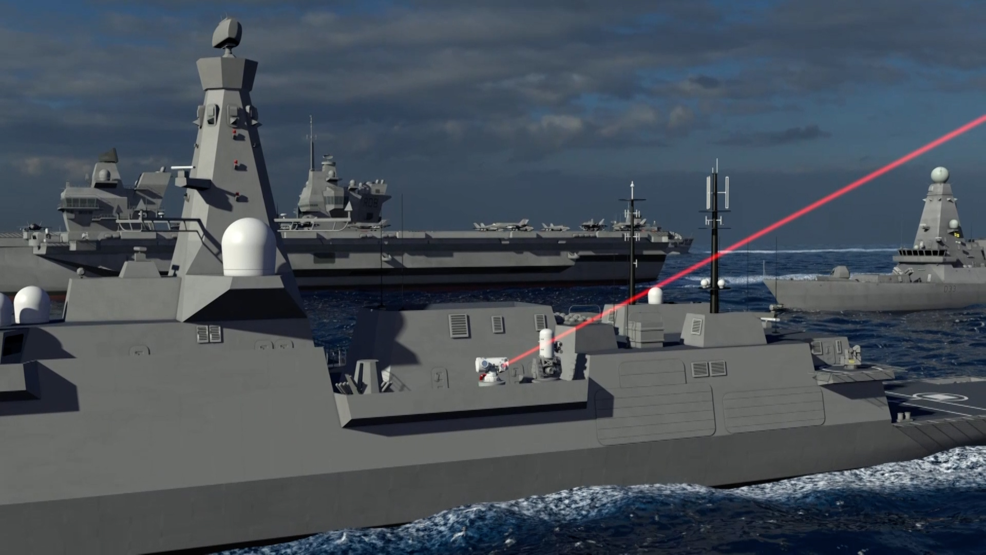 This CGI image shows how DragonFire would look in action on board a Royal Navy warship