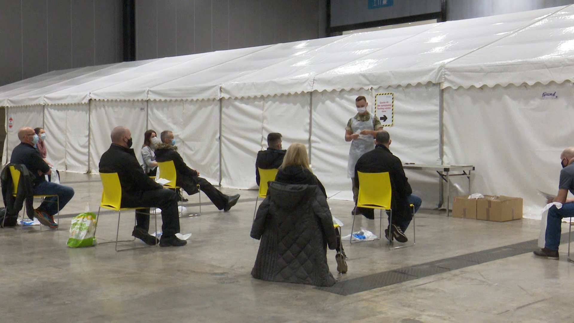 Soldiers have also been teaching civilians in the city how to conduct the testing.