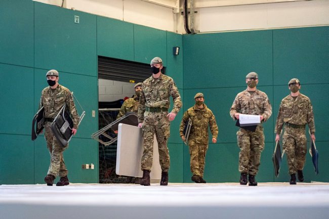 Royal Scots Dragoon Guards set up a vaccination centre