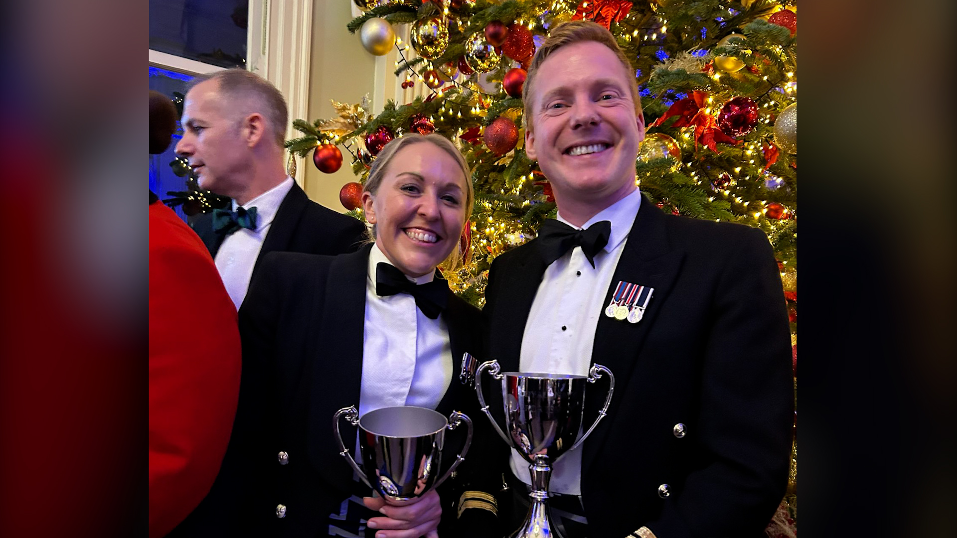 CPO Amy Taylor and Lt Rich Jenkin Navy Sports Awards CREDIT BFBS DATE 02122025.jpg 