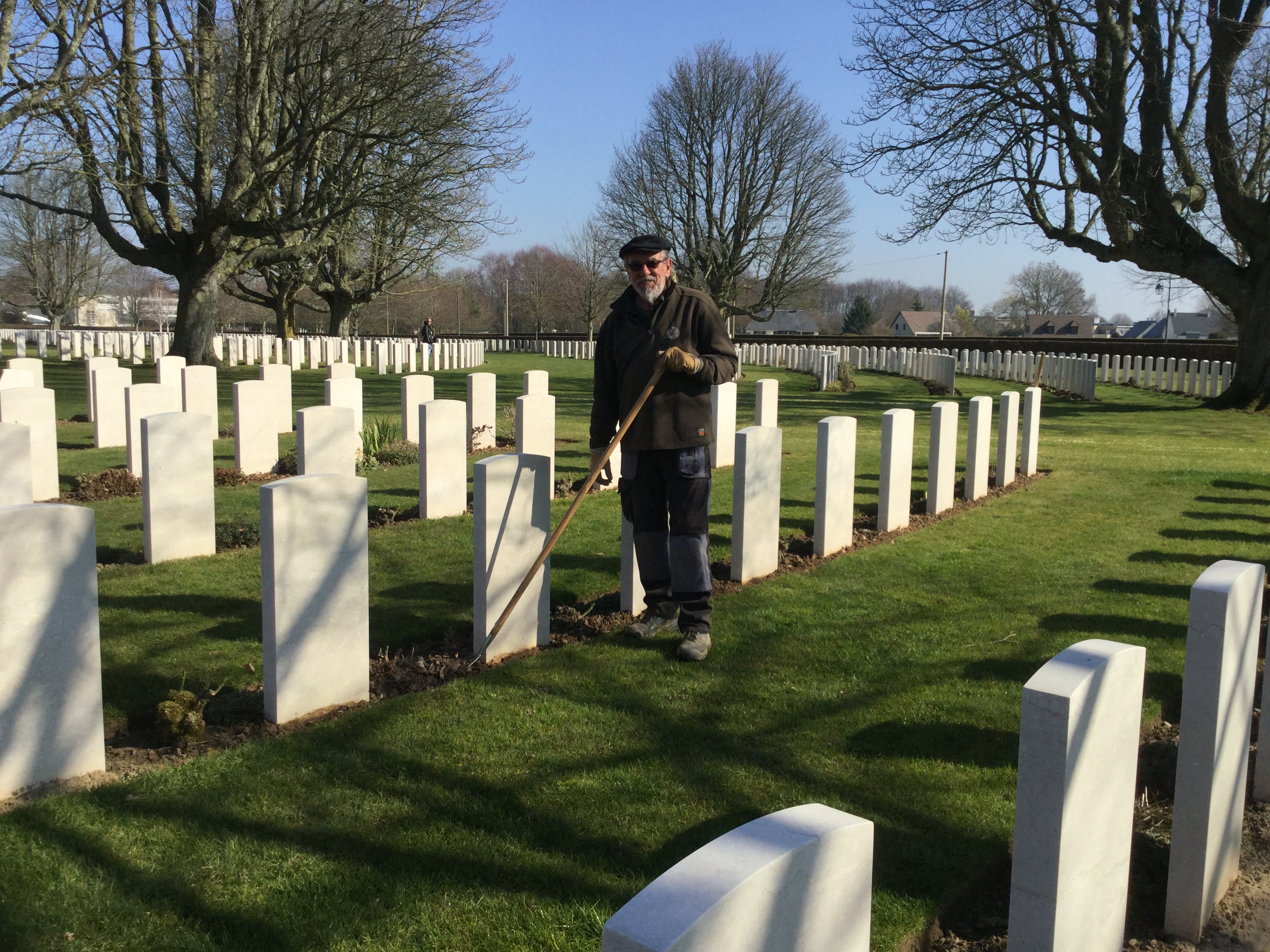 Bayeux Cemetery, Normandy. D-Day 75. BFBS Tim Humphries Photo.