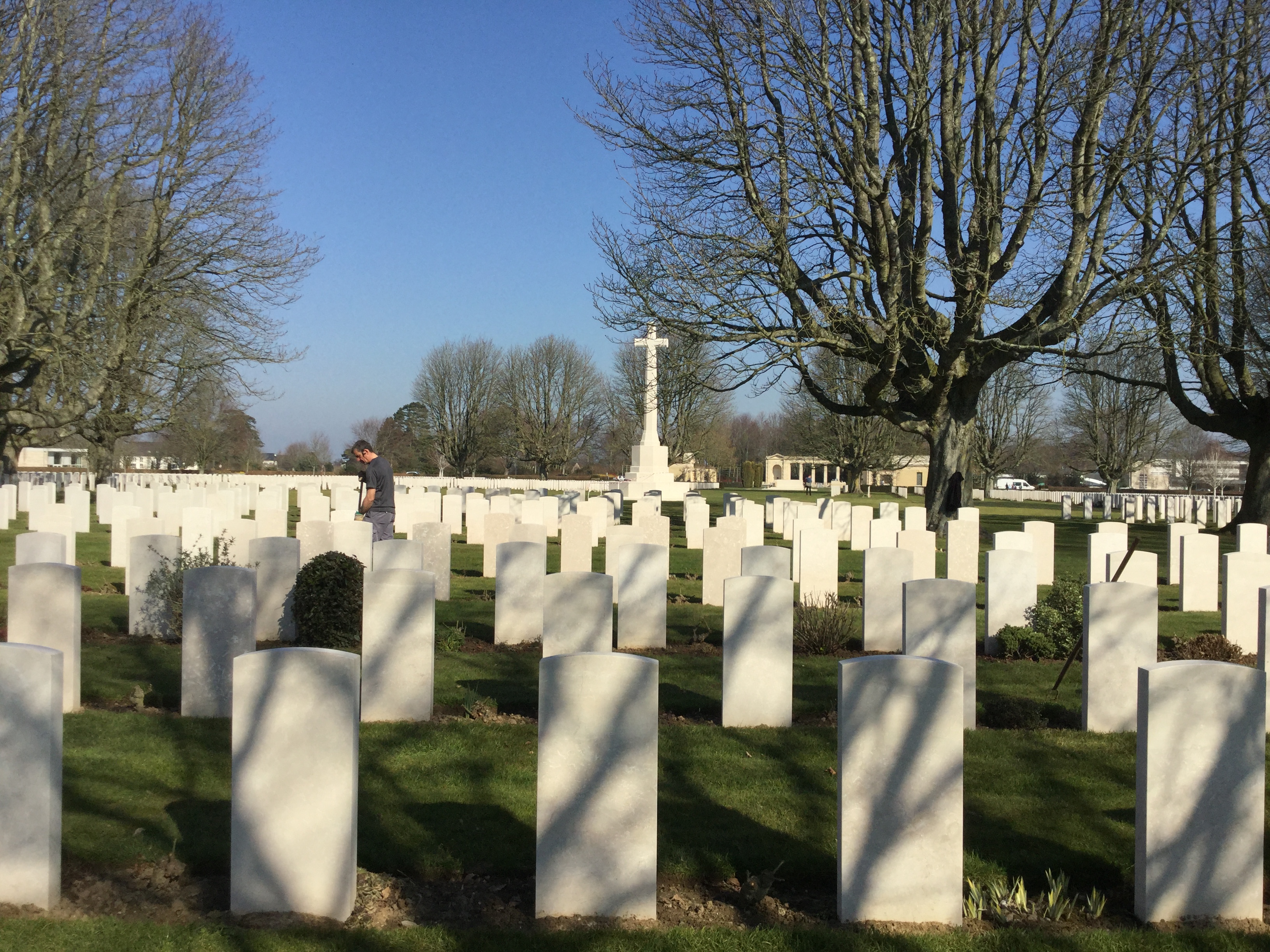 Bayeux Cemetery, Normandy. D-Day 75. BFBS Tim Humphries Photo.
