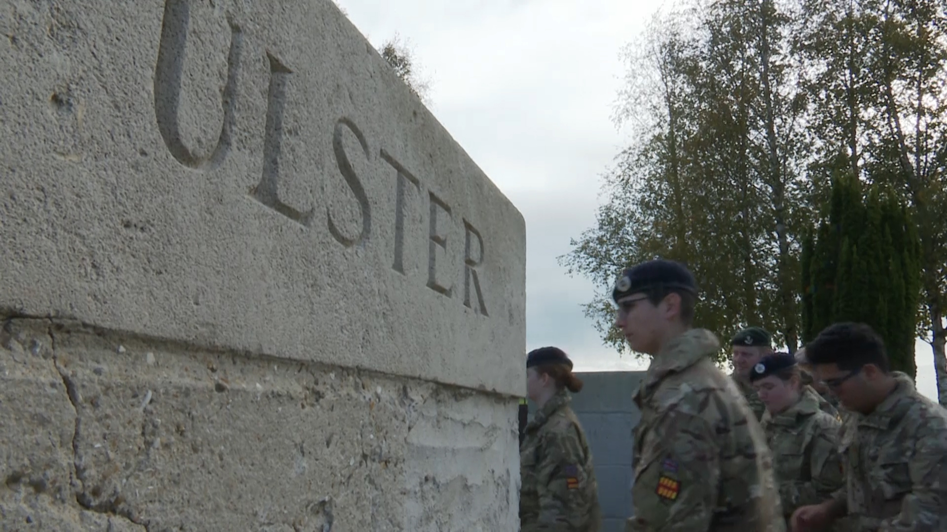 	Cadets at the Ulster Tower France 091118 CREDIT BFBS