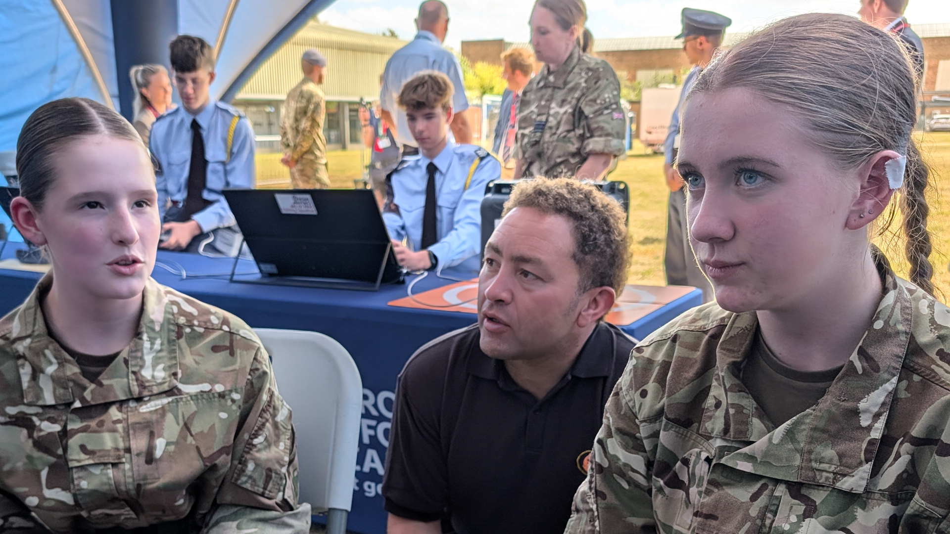 Calvin Bailey, Minister for Veterans and People, cadet camp RAF Waddington 260826 CREDIT BFBS