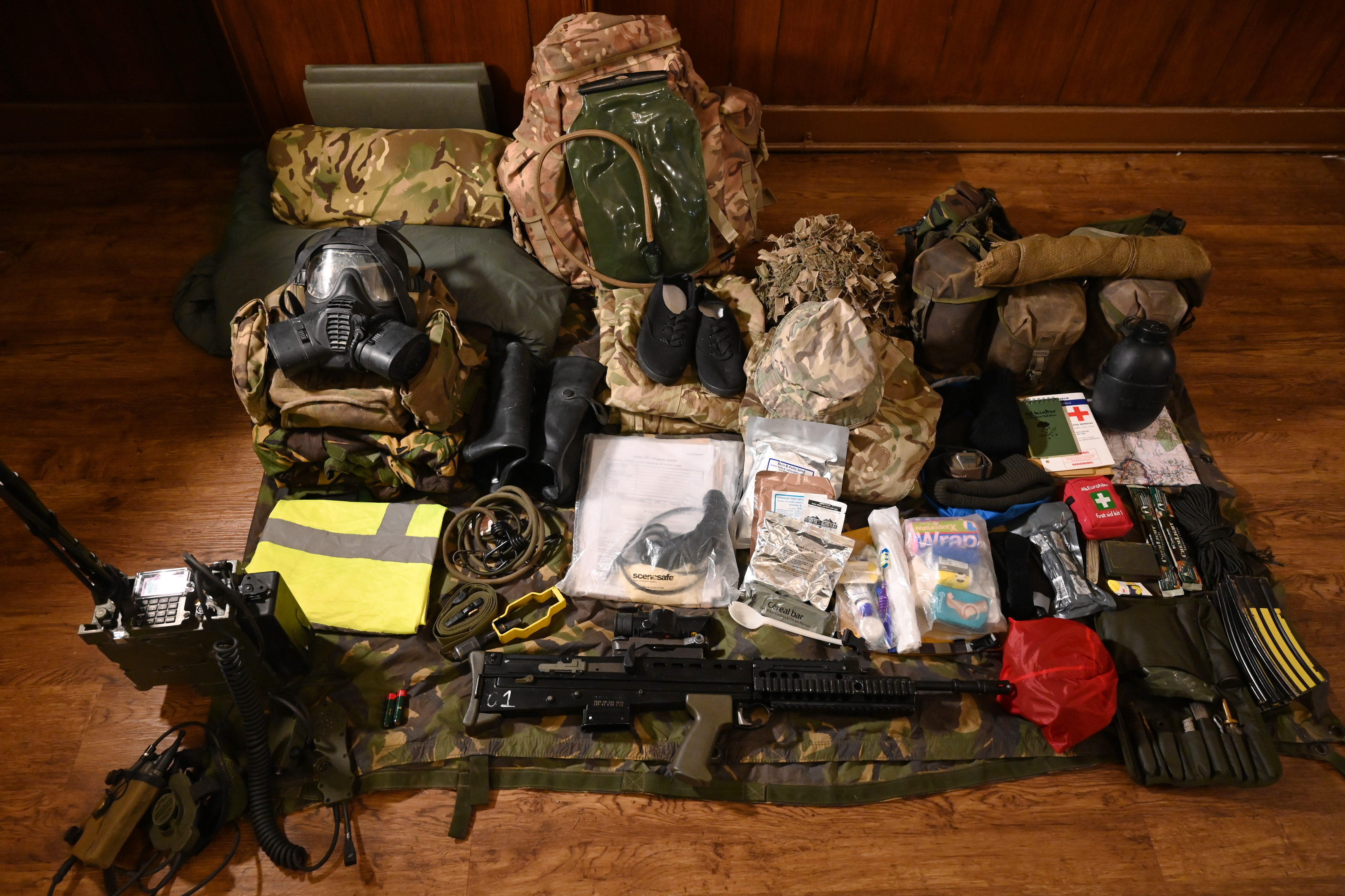 Kit and equipment for Cambrian Patrol. Credit: Georgina Coupe, BFBS