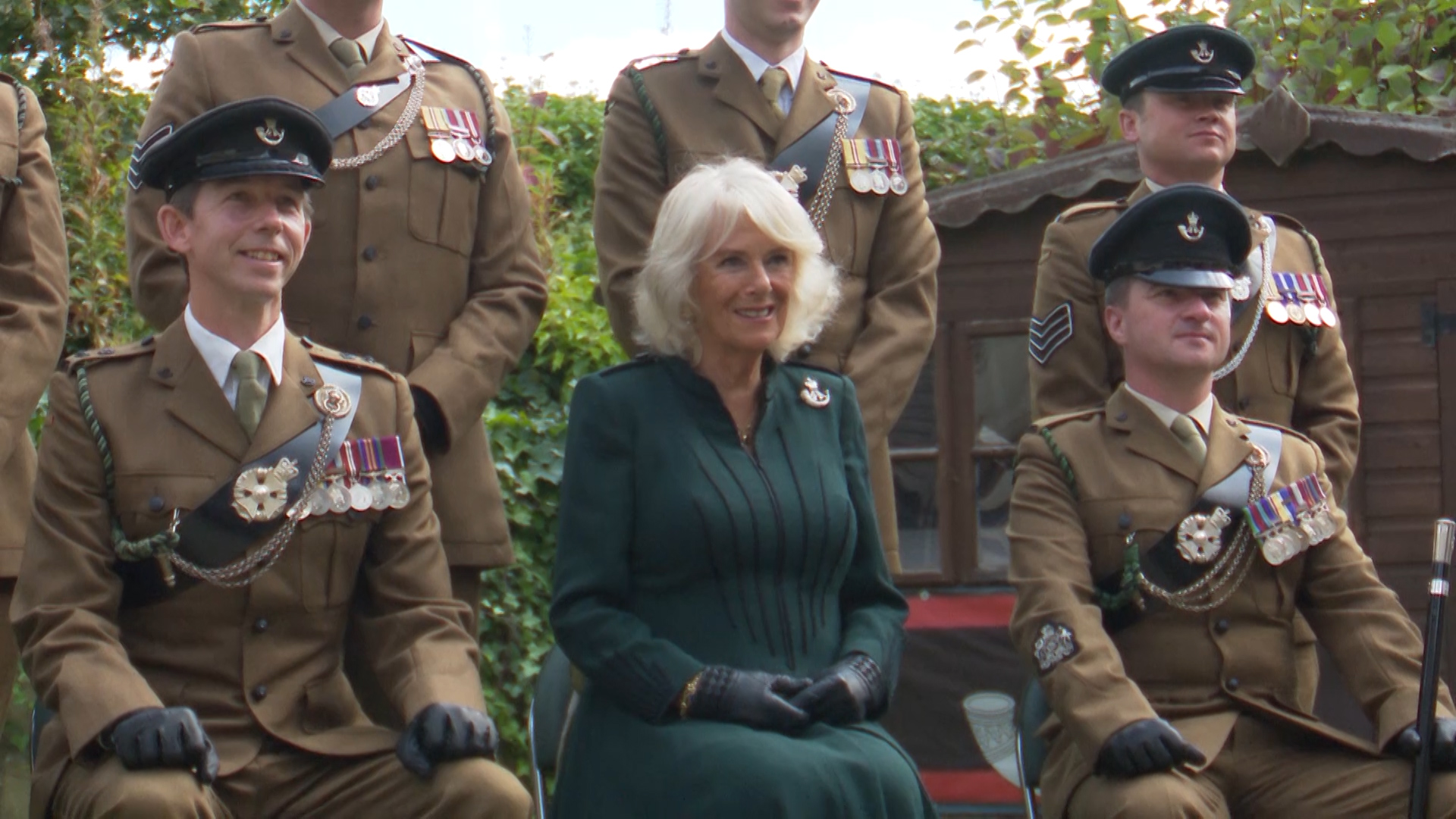 The Duchess of Cornwall alongside personnel from 3 Rifles during a visit to Edinburgh in October.