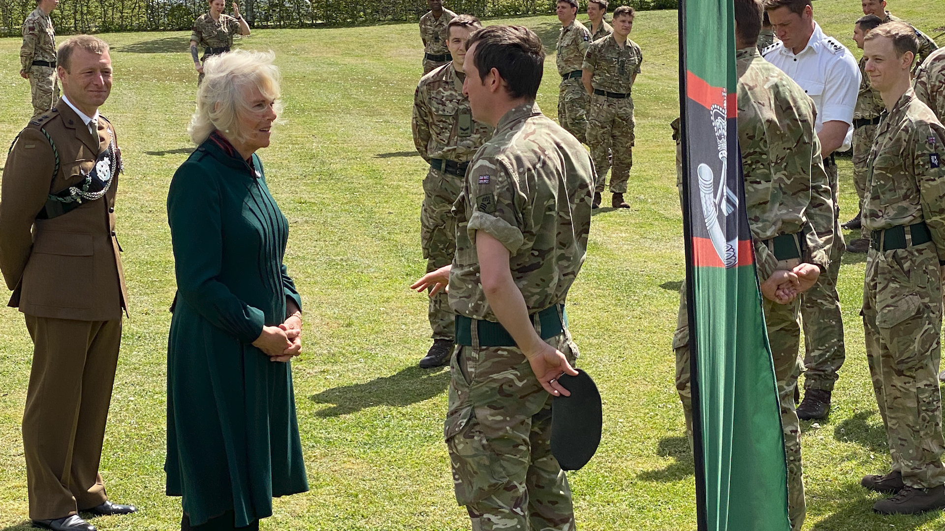 Camilla visits 5 Rifles for first time as Colonel-in-Chief pic 1 070521 CREDIT BFBS