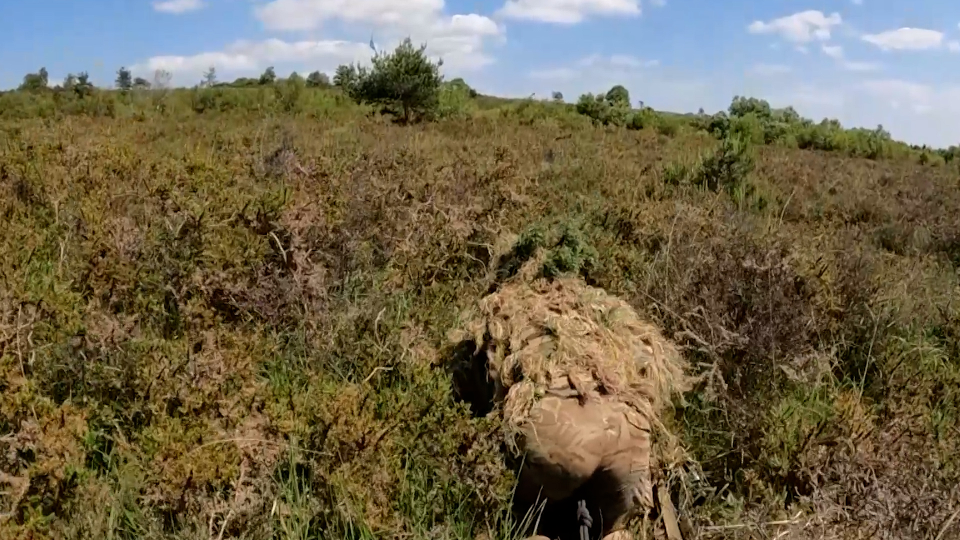 Ghillie suits and exemplary fieldcraft skills allow the potential snipers to move in on their targets - hopefully without being spotted