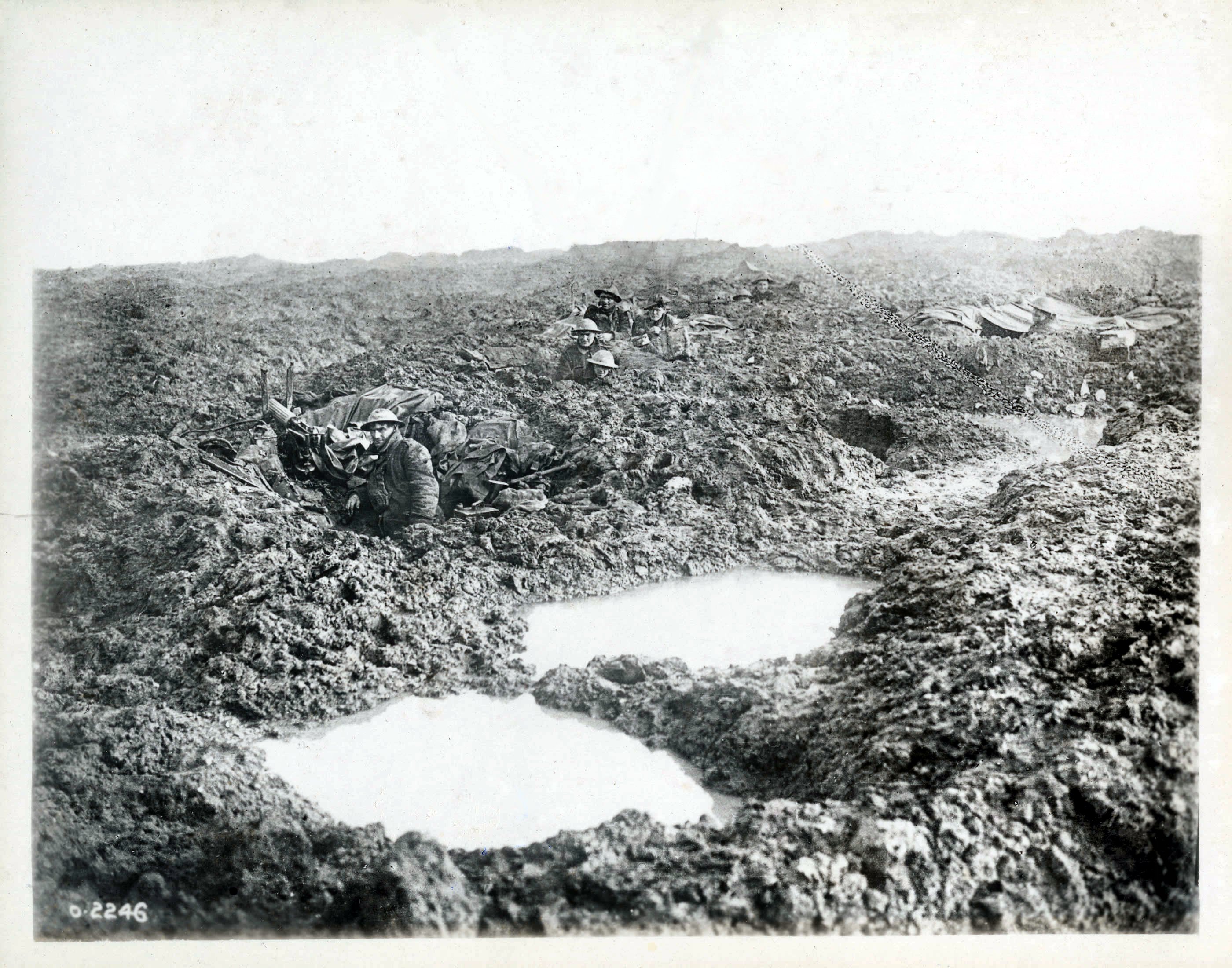 Canadian 16th Machine Gun Company late October or early November, 1917 by William Rider-Rider Library and Archives Canada
