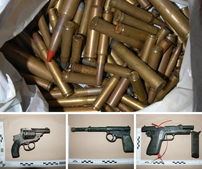 Weapons and ammunition found in Kent ceiling
