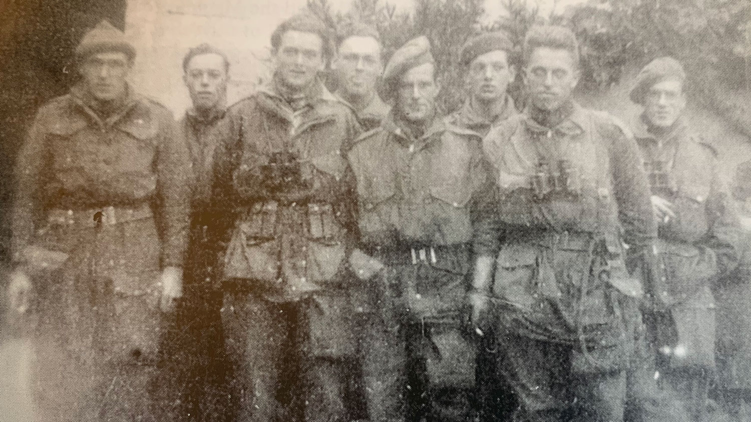 Capt Roy Close, LCpl Alec Borrie etc picture in Morvan during WW2 CREDIT Borrie family