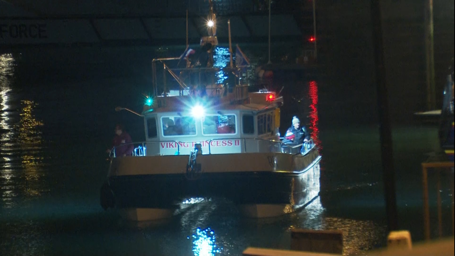Captain 'Harry' Grantham's boat returns to Dover after challenge across English Channel swim 100920 CREDIT BFBS.jpg