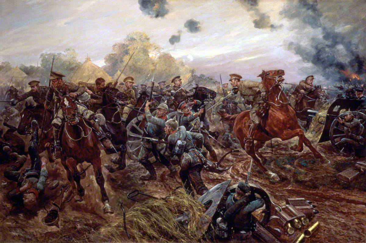 Captain Francis Grenfell, 9th Lancers, the first VC of World War I to be gazetted, winning the VC at Audregnies, Belgium, 24th August 1914