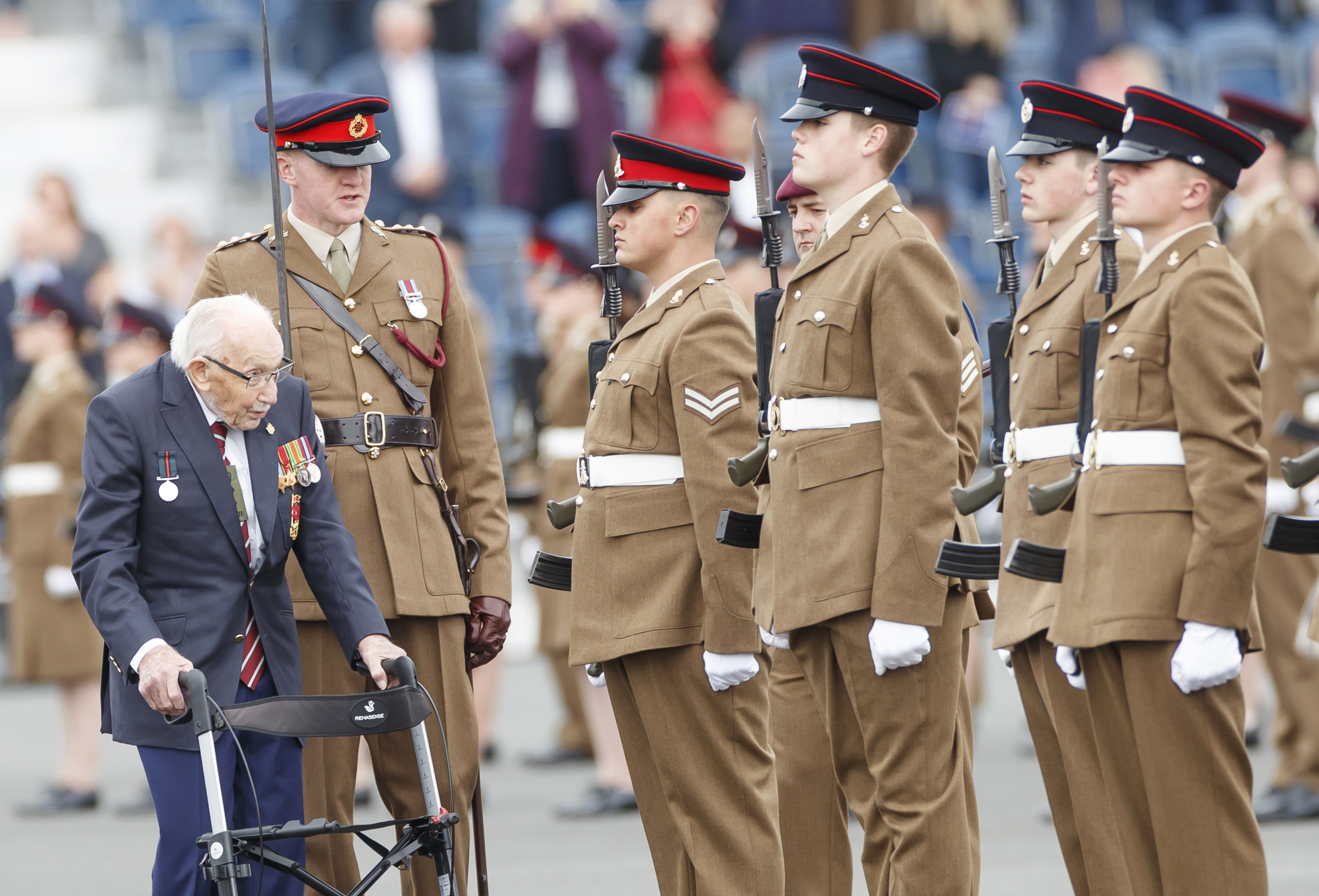 Capt Sir Tom was made Honorary Colonel of the Army Foundation College in Harrogate following his fundraising work (Picture: PA).