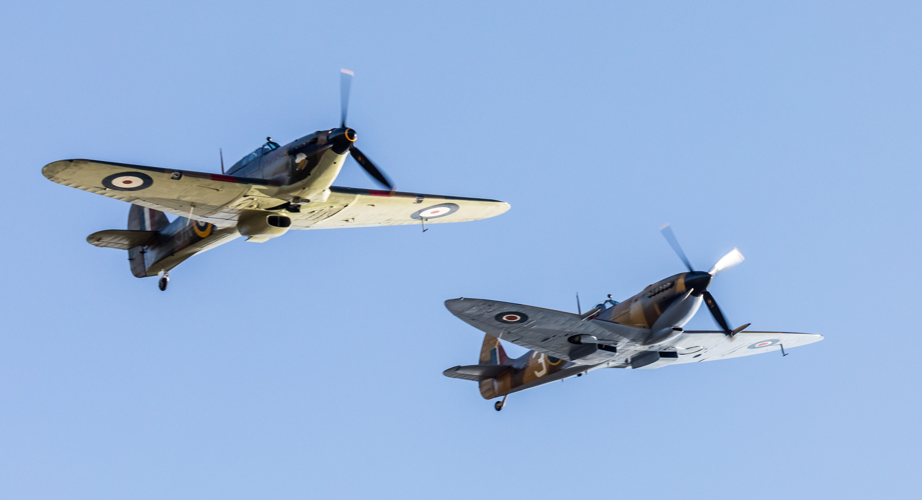 Aircraft from the Battle of Britain Memorial Flight fly over his Bedfordshire home on his 100th birthday on 30 April 2020 (Picture: MOD).