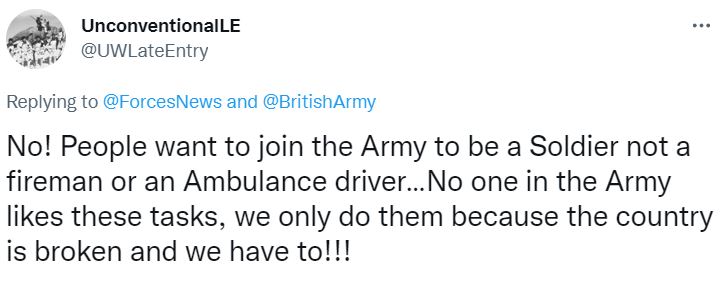Response to british army ad on twitter