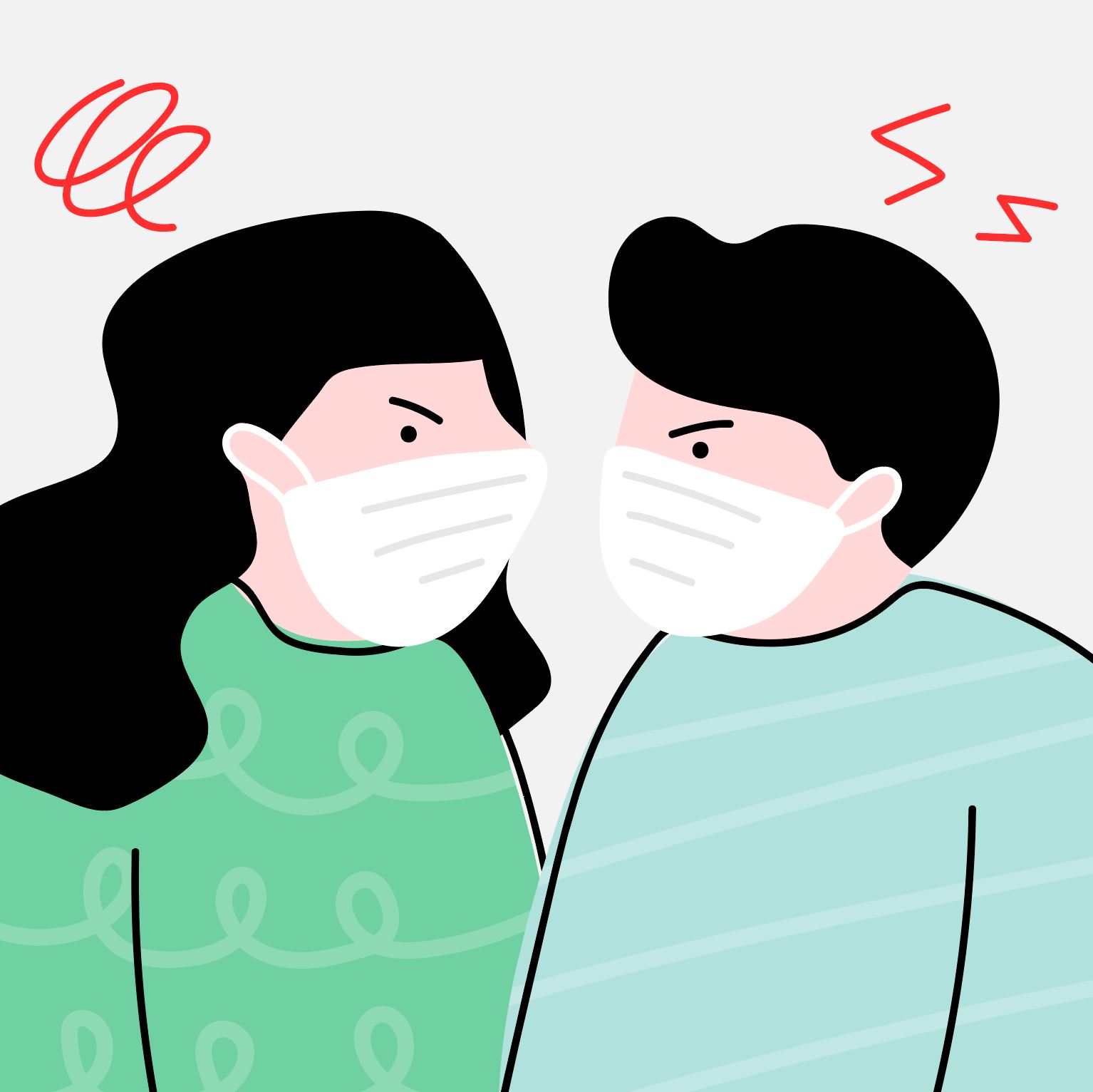 animated coronavirus couple. Credit: Rawpixel.