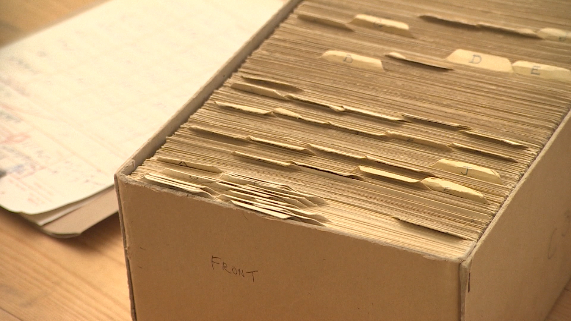 Information was recorded in card index systems.